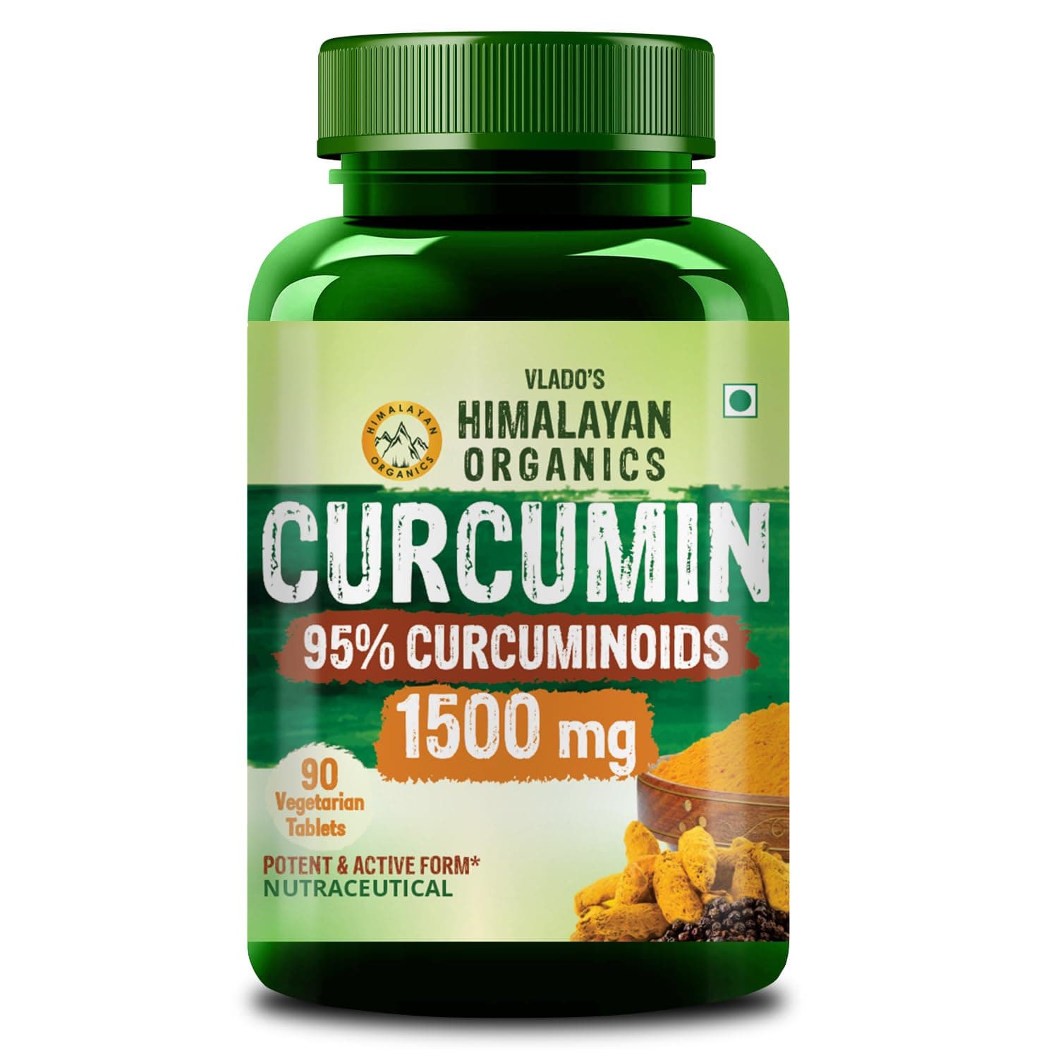 Curcumin with Biopiperine 1310mg Tablets with 95% Curcuminoids Supplements | Good for Skin & Joint Pains | Immunity Booster for Men and Women - 90 Veg Tablets