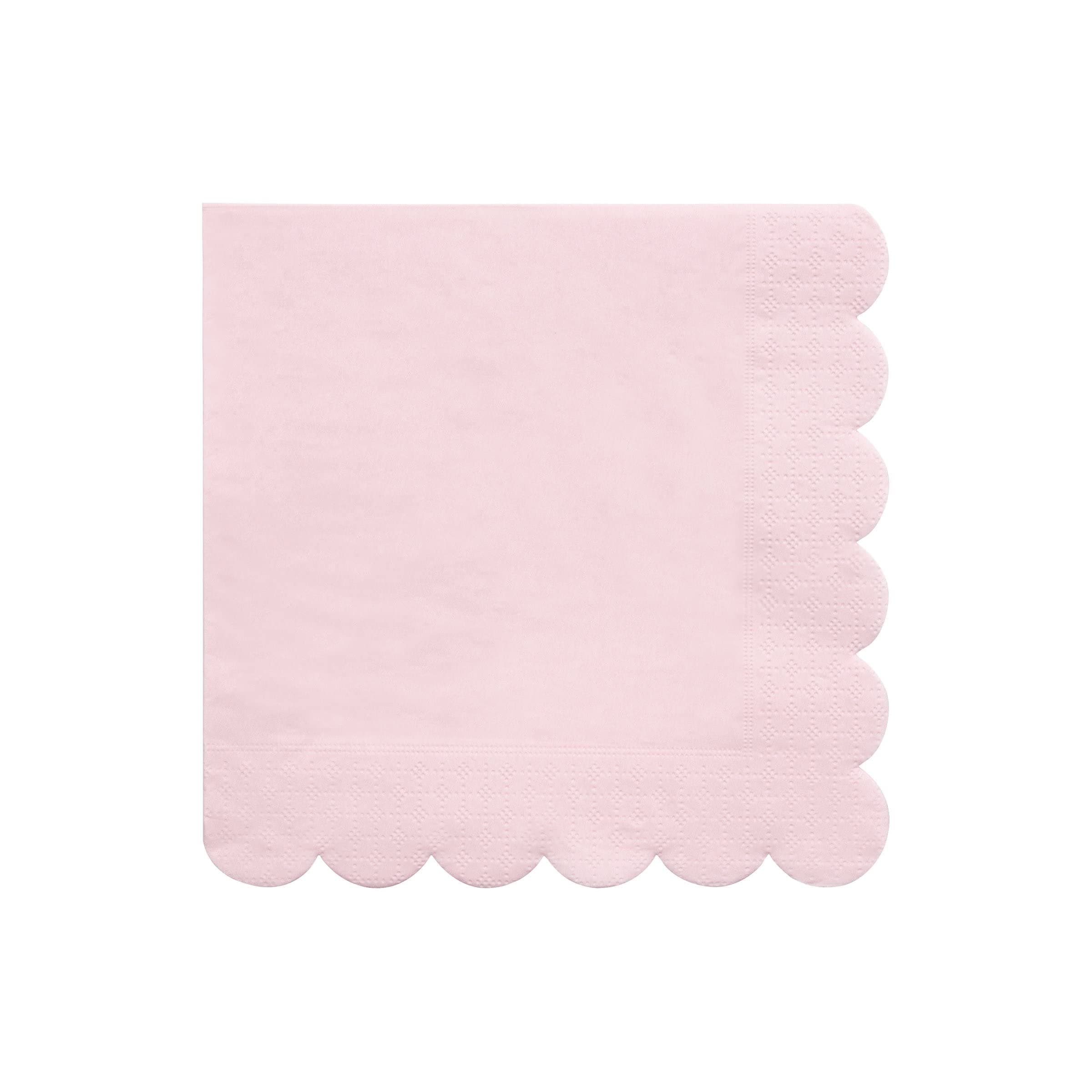 Disposable Paper Napkins (Pack of 20), Scalloped Edge, 2 Sizes, 15 Colors, Party Napkins