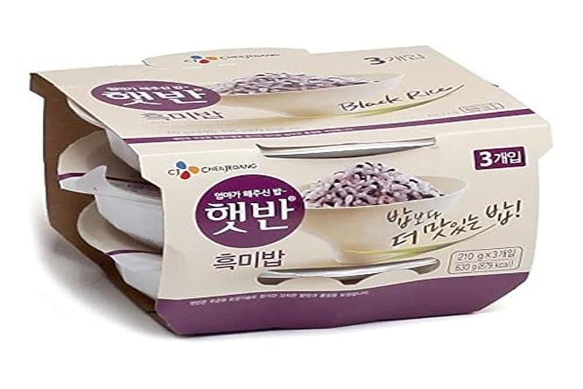 – Cooked Rice (Hetbahn) - Black Rice 210g (Pack of 3)