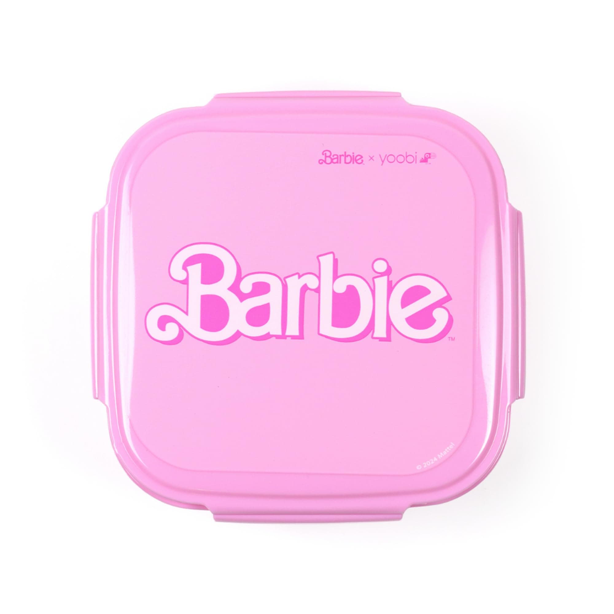 Barbie X Pink Bento Box & Ice Pack – 3 Compartment Lunch Box, Dishwasher & Microwave Safe Food & Snack Container for Kids & Tweens – BPA & PVC Free Leakproof
