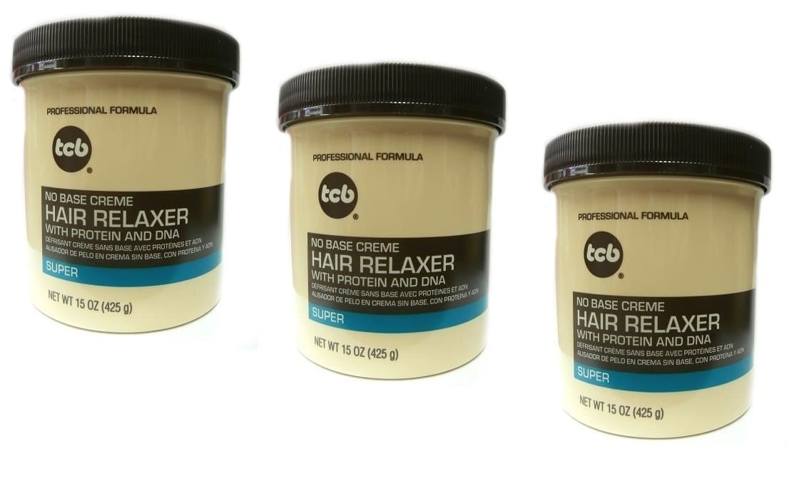 3x Relaxer/Smoothing Cream TCB No Base Creme Hair Relaxer Super 425g (Total – 1275G)
