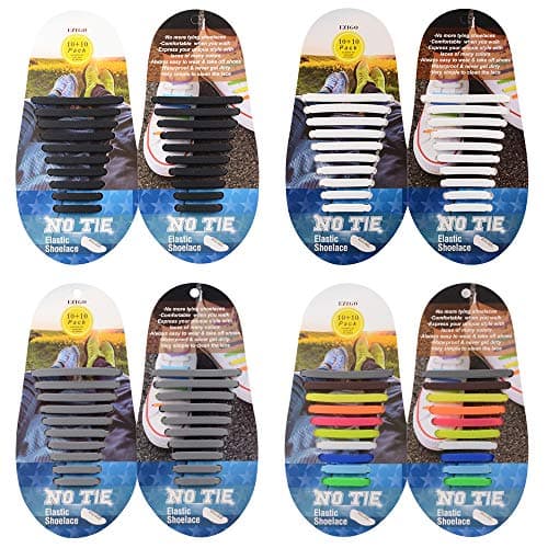 EZIGO No Tie Shoelaces for Kids and Adults, Tieless Elastic Rubber Kids Laces