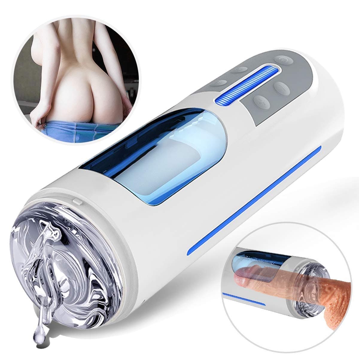 Intelligent Male Automatic Pīston Cup Sucking 400 Times/Min and 10 Pattern 5 Speed Electronic Másságe Cup Male's Toy