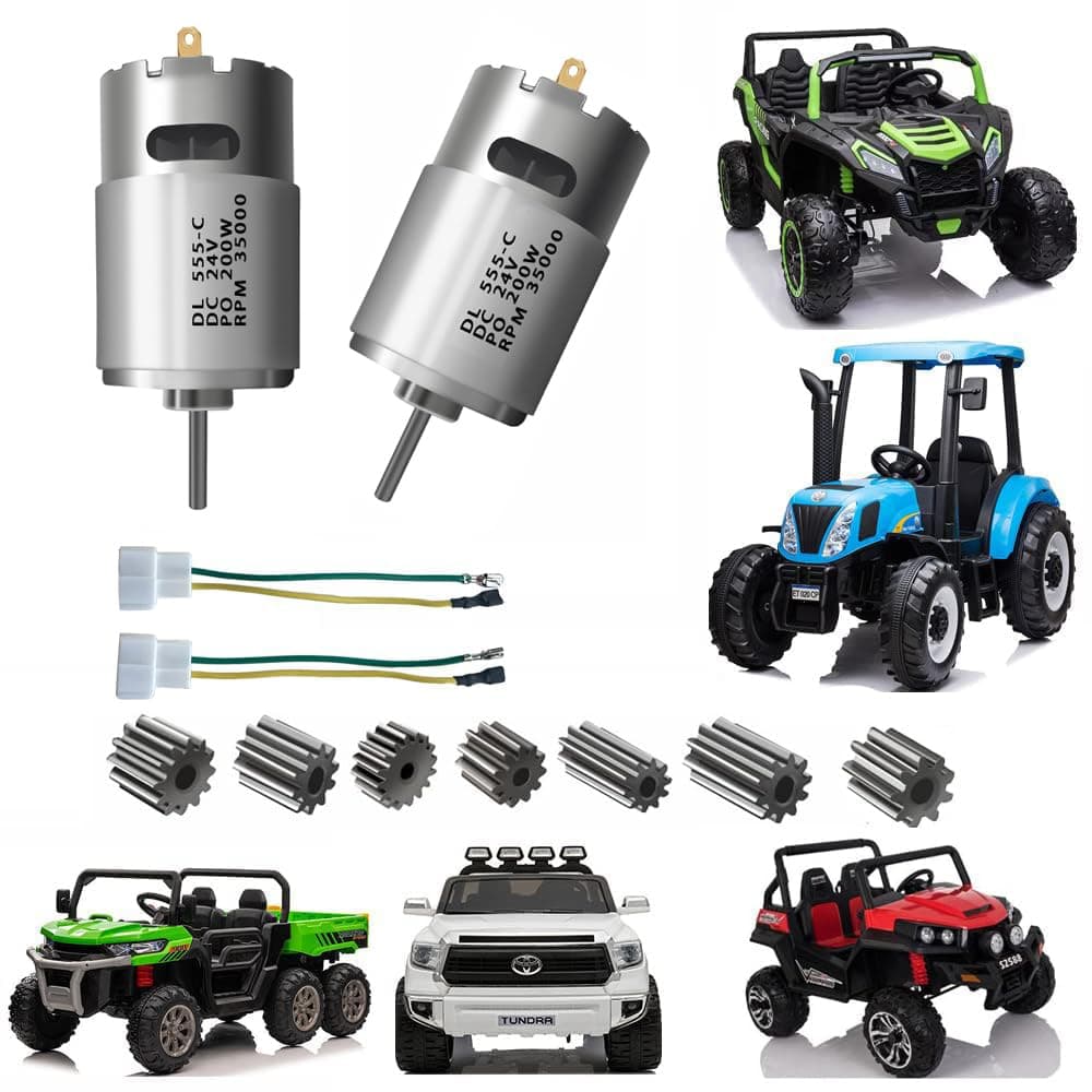 2 Pcs 24V RS555 35000RPM Electric Motor Drive Engine for Power Wheel Motor Up...
