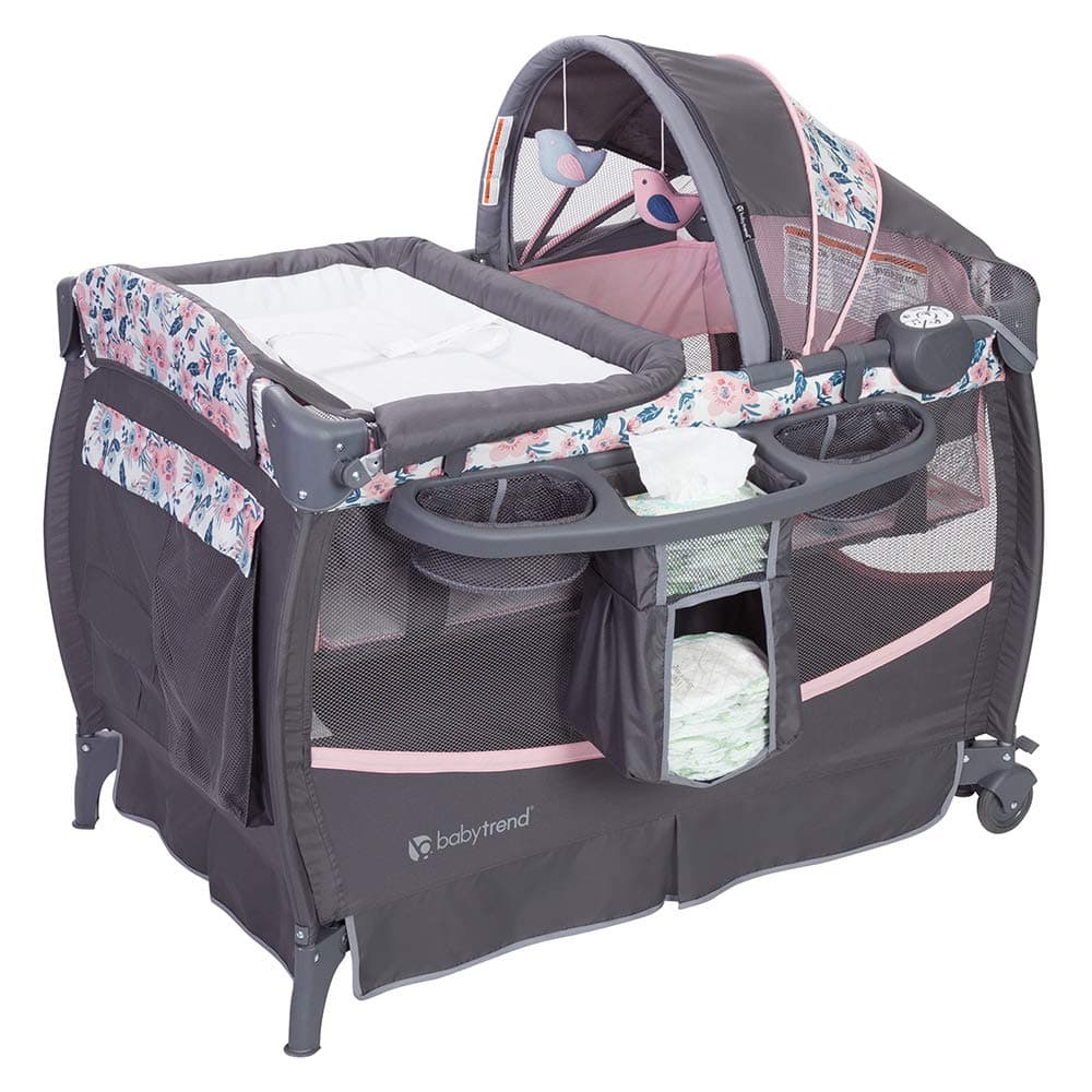 PY86C04K-Babytrend Deluxe Ii Nursery Center - Bluebell, Baby Pink - Playard