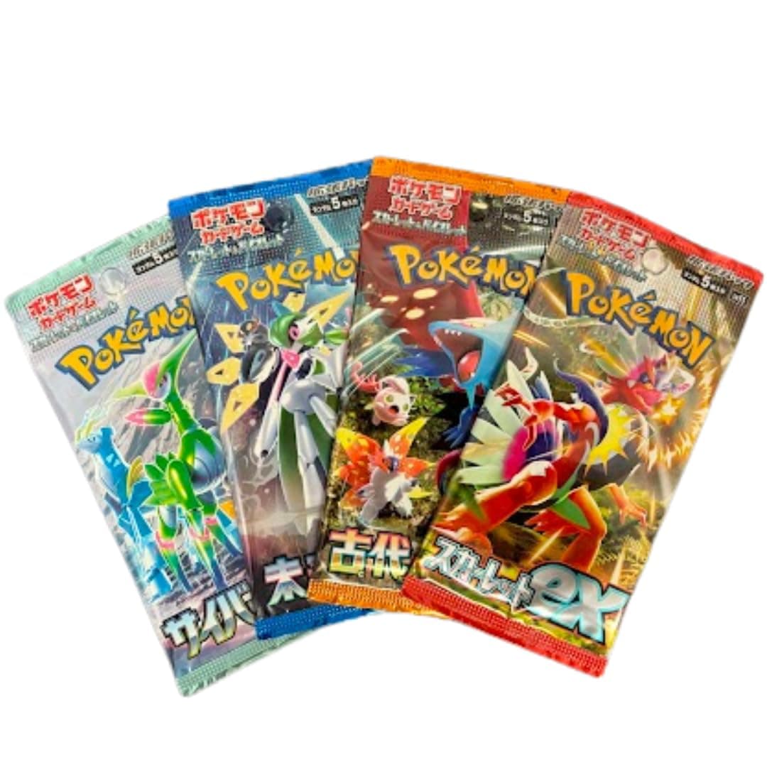 Set of 4 Random Pokemon Japanese Booster Packs