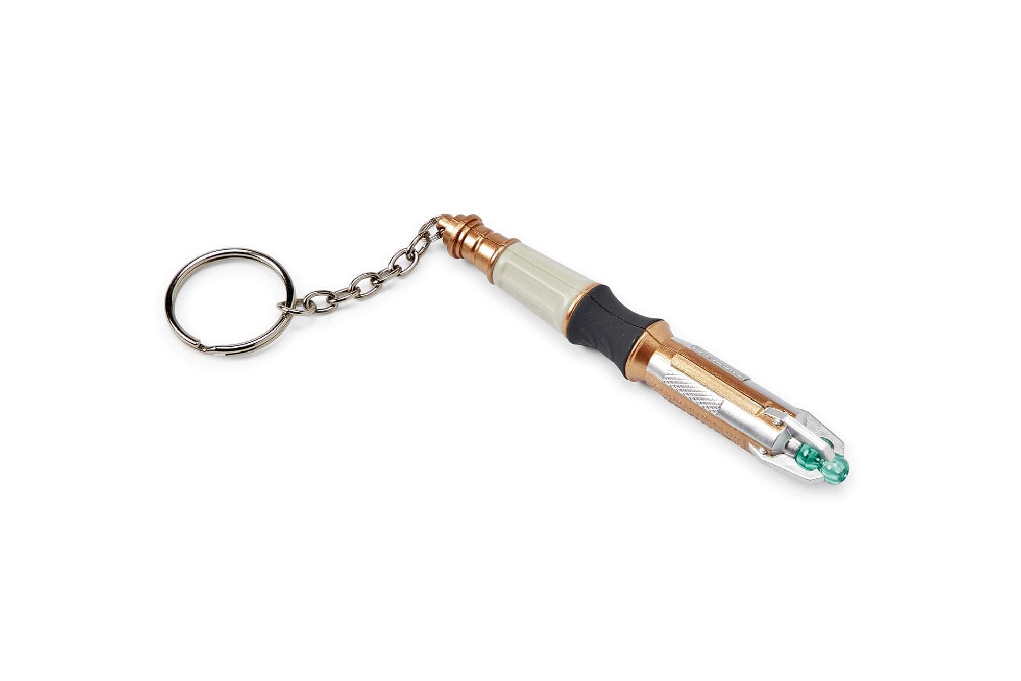 Doctor Who 11th Doctor's Sonic Screwdriver Keychain - Red, Black & Gray Replica With Split Ring Holds Keys in Style - Non-Lighting Design -Great For Whovian Fan Or Collector