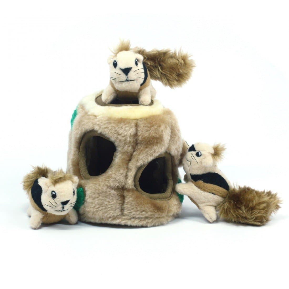 Outward Hound Kyjen Puzzle Plush Hide-a-Squirrel No Box Dog Toy, Large