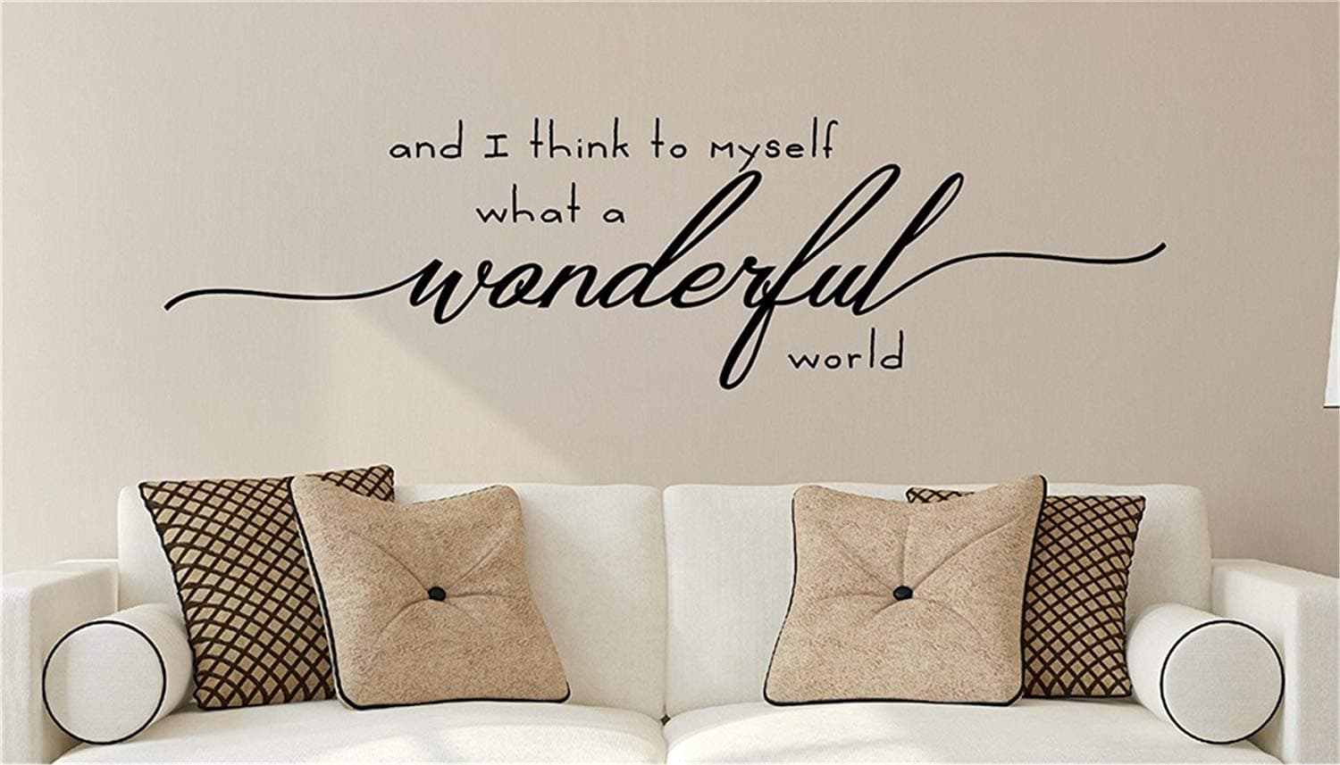 What a Wonderful World Decor What a Wonderful World Sign What a Wonderful World Wall Decals What a Wonderful World Wall Stickers for Living Room