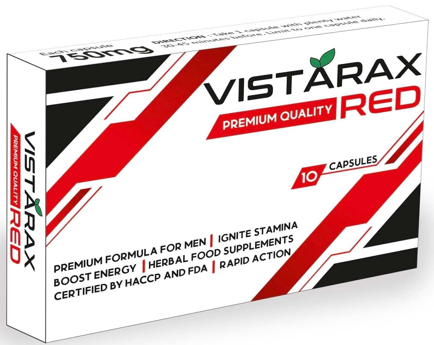 RED - Ignite Your Stamina to Go Longer & Stronger - Stamina Endurance Booster - RED Supplement Pills for Men - 10 Ginseng Capsules