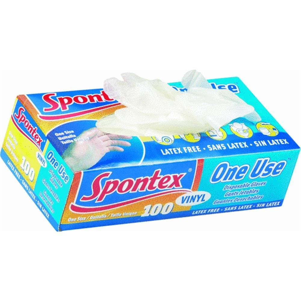 Lehigh Spontex 76196 One Use Vinyl Disposable Gloves