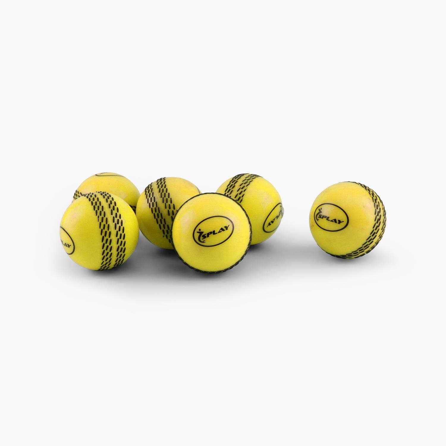 Splay WindBall with Stitching | Soft Training Balls applicable for Indoor and Outdoor | Designed for Practice & Training | Suitable for All Levels of Players | Pack of 6 - Yellow Colour