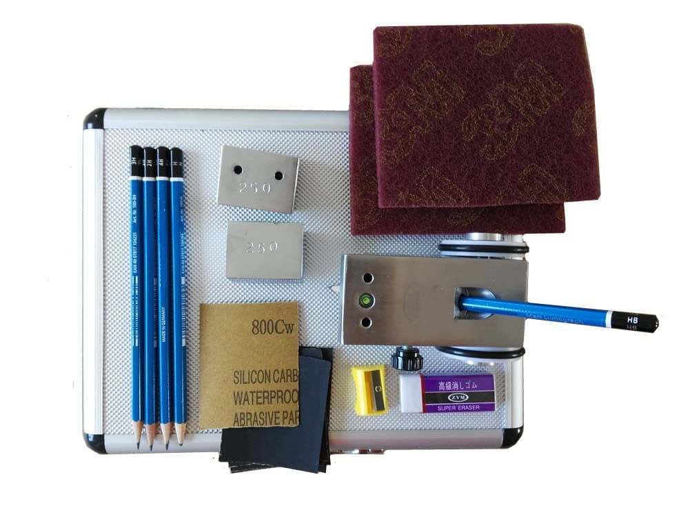 Pencil Hardness Tester ASTM D3363 with Two Test Load and A Set of Pencils (Aluminum case)