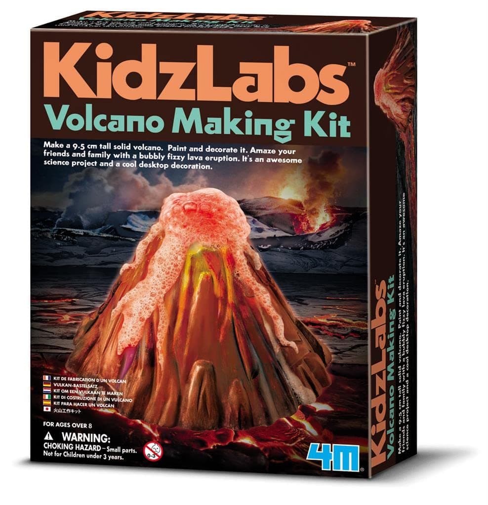 4M Kidzlabs Volcano Making Kit - Diy Geology Chemistry Lab Stem Toys Gift For Kids & Teens, Boys & Girls, Model:3431