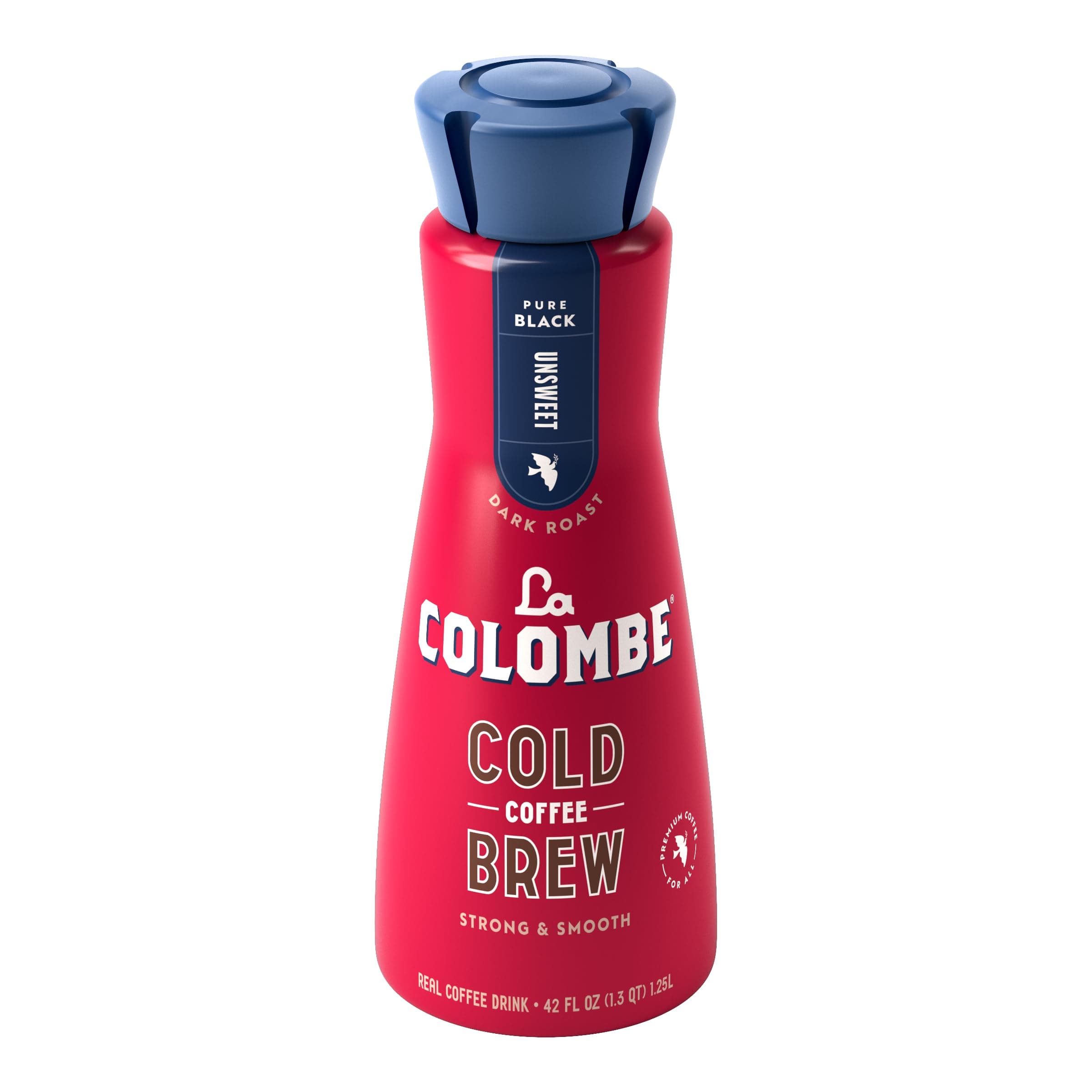 La Colombe Unsweetened Cold Brew, Dark Roast, Extra Bold Brazilian, Multi-Serve, 42 Fl Oz