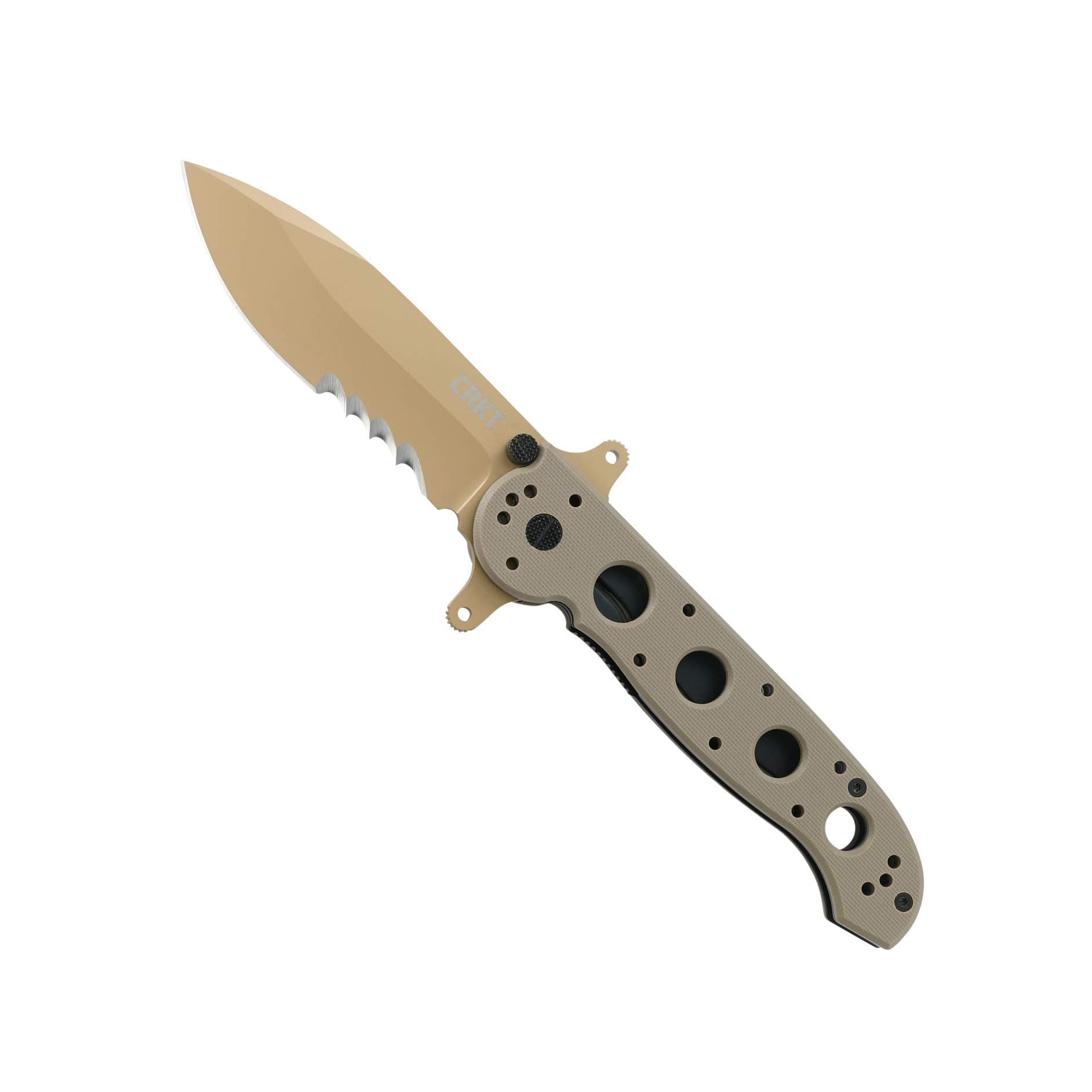 CRKT M21-14DSFG Folding Knife with Liner Lock: 1.4116 Veff Serrations Blade, G10 Handle, Reversible Pocket Clip, M21-14DSFG