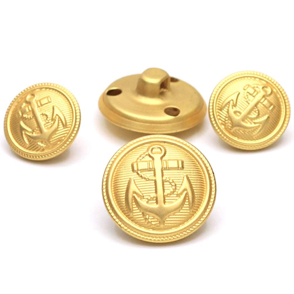 11 Pcs Gold Metal Blazer & Suit Buttons Set -Premium Sewing Buttons for Coat Jacket (Gold)