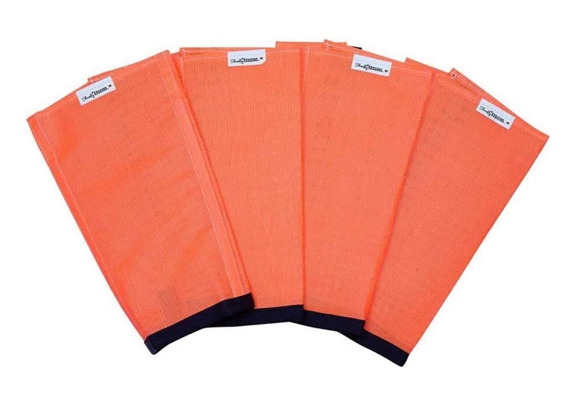 SHOOFLY Horse Leggins, Prevent Paintful Fly Bites, Reduces Stress & Stomping, Chemical-Free Plastic Mesh Material (Orange/Medium)