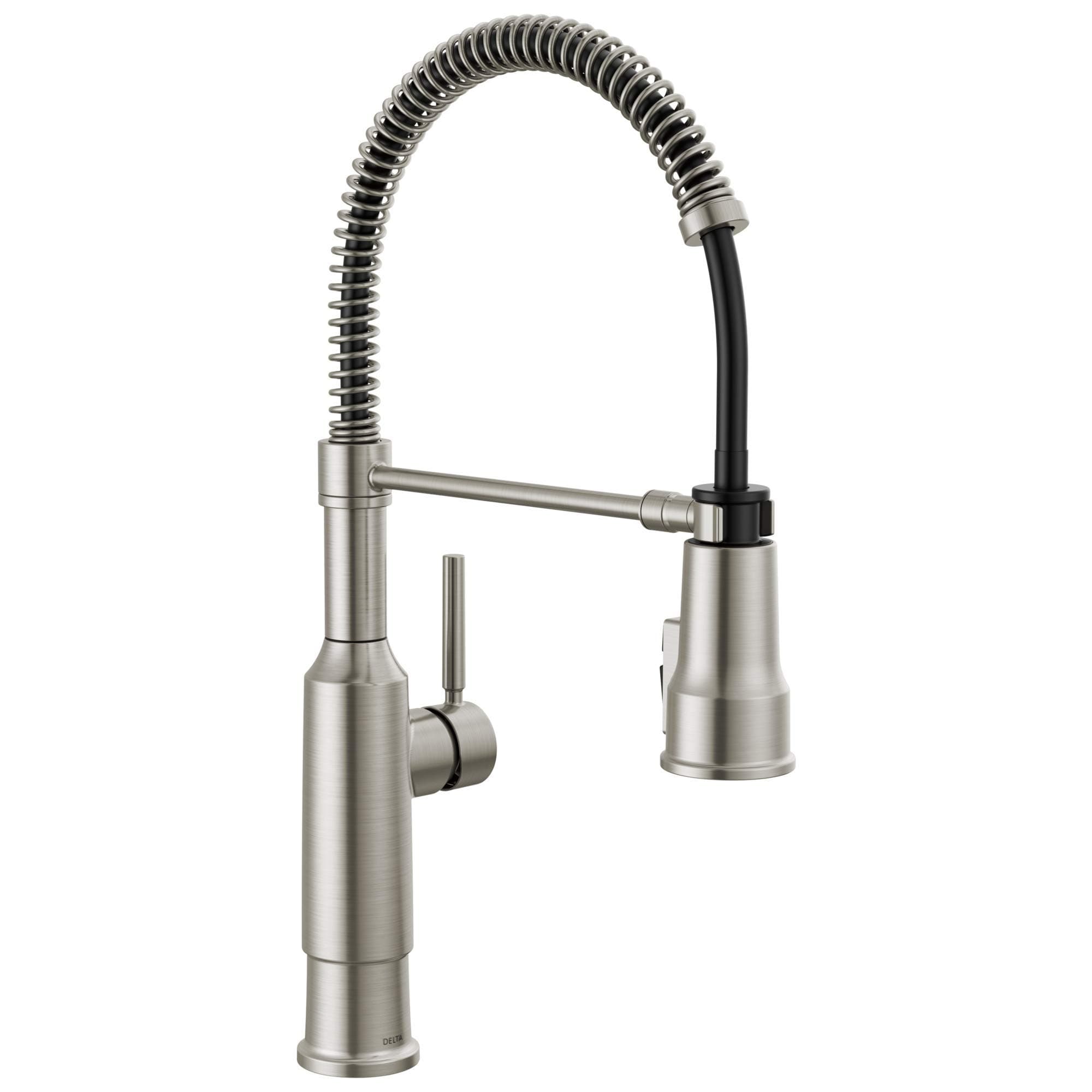 Theodora Pro Style Commercial Kitchen Faucet with Pull Down Sprayer, Brushed Nickel Single Hole Kitchen Sink Faucet, Single Handle, Spotshield Stainless 18804Z-SP-DST