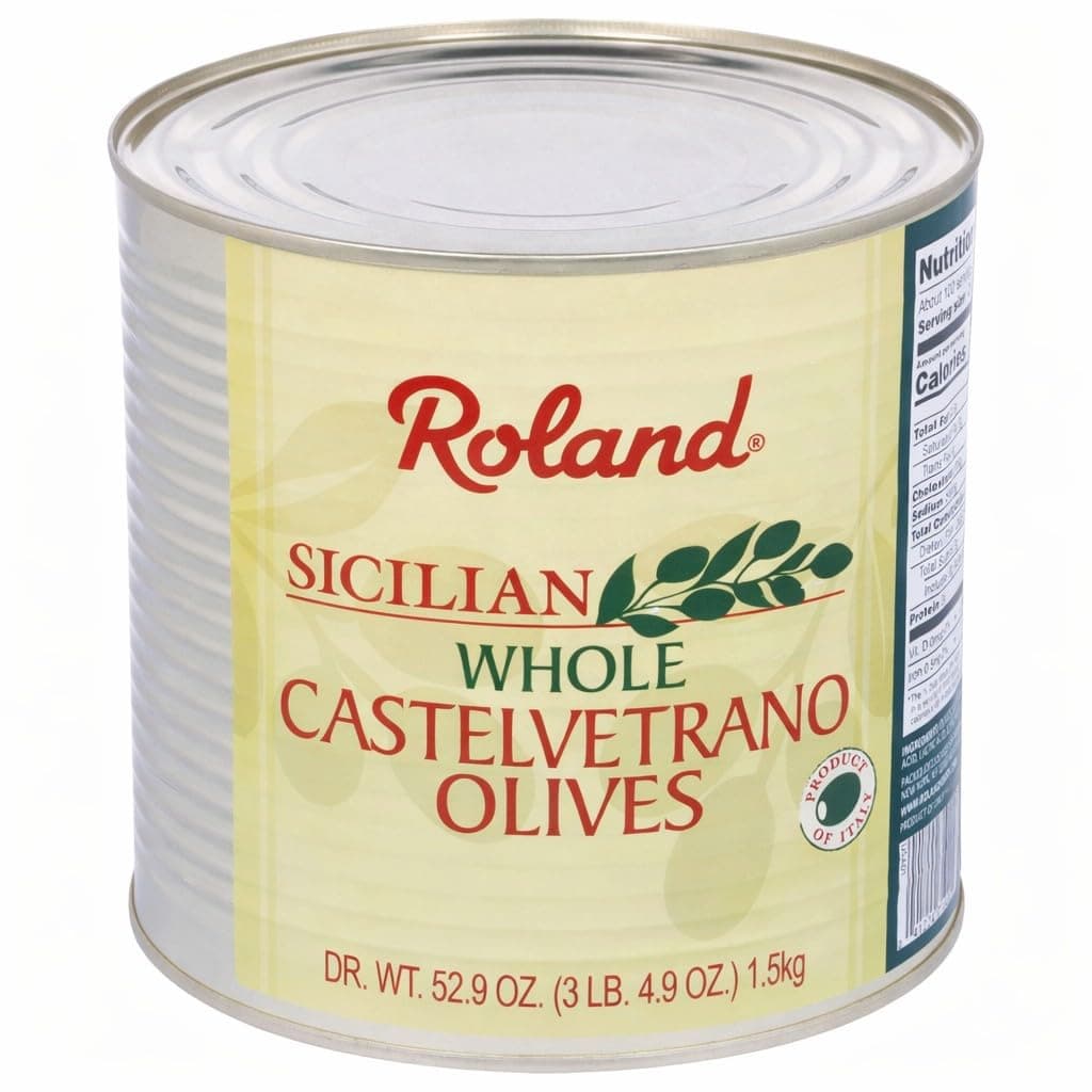 Whole Sicilian Castelvetrano Olives, Specialty Imported Food, 3 Pound 4.9 Ounce Can, Pack of 1