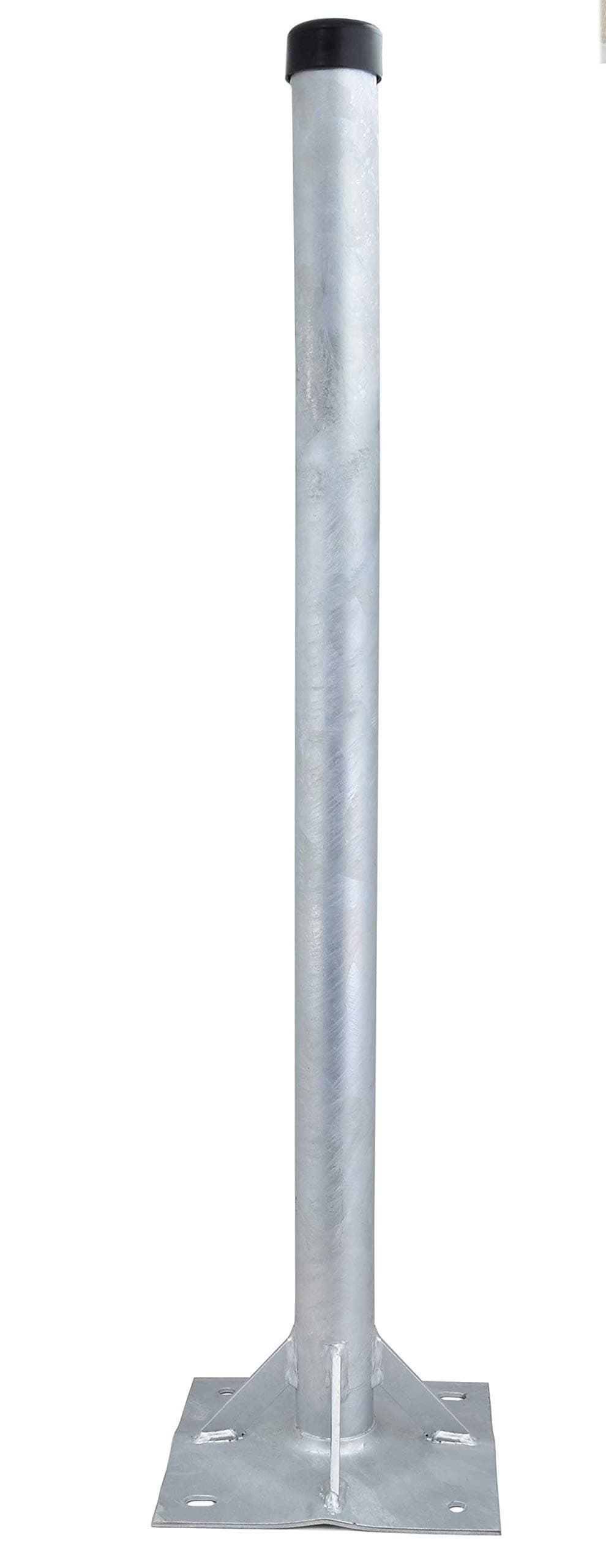 Satix SSTF00100 pole stand 100 cm with 48 mm mast tube for satellite dish or aerial galvanized steel