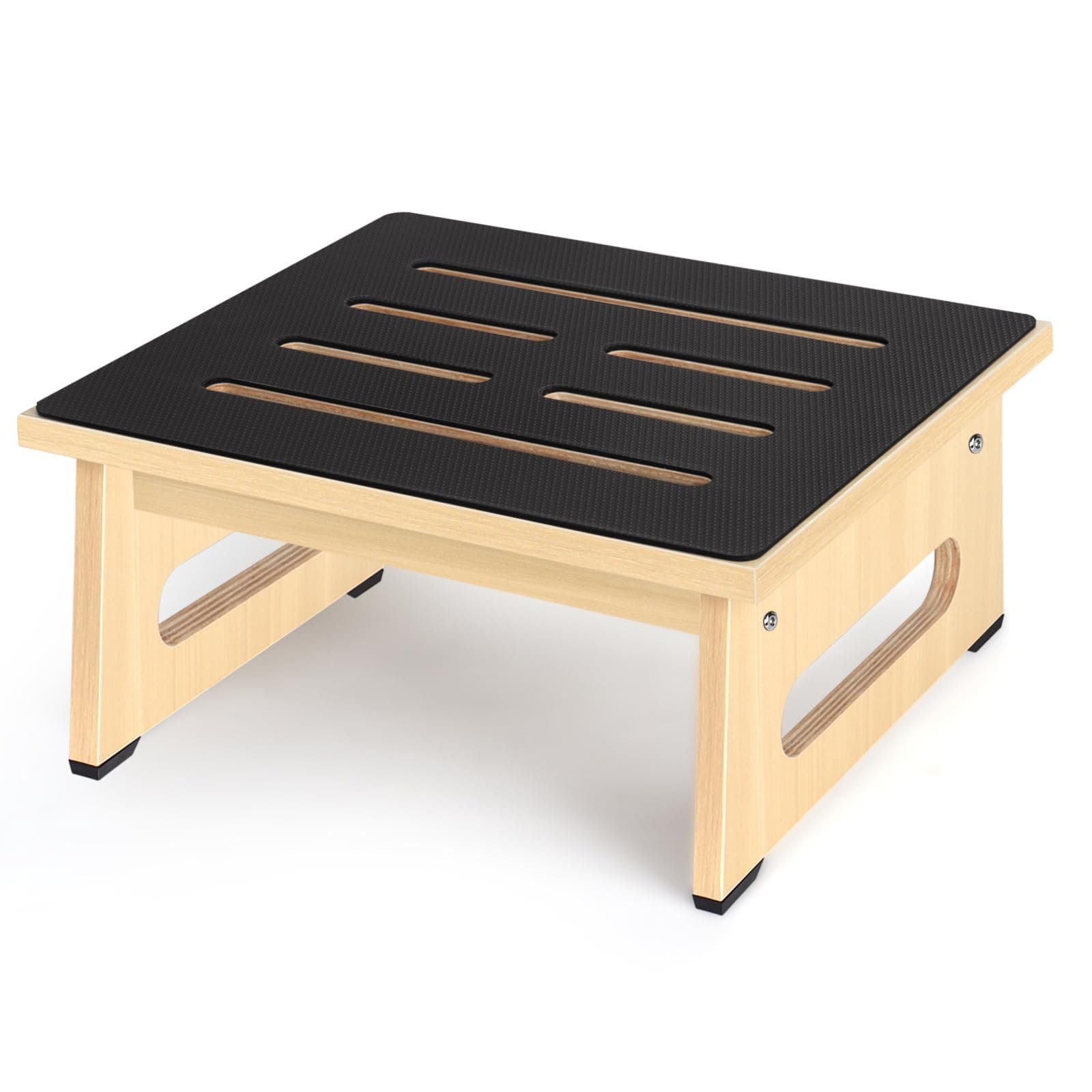 One Step Stool for Adults Seniors with Non-Slip Rubber Stepping Feet, Heavy Duty Platform Step Stools, 6.9 in Portable Bed Steps for High Beds for Bathroom, Bedroom, Kitchen & Kids Bedside Support