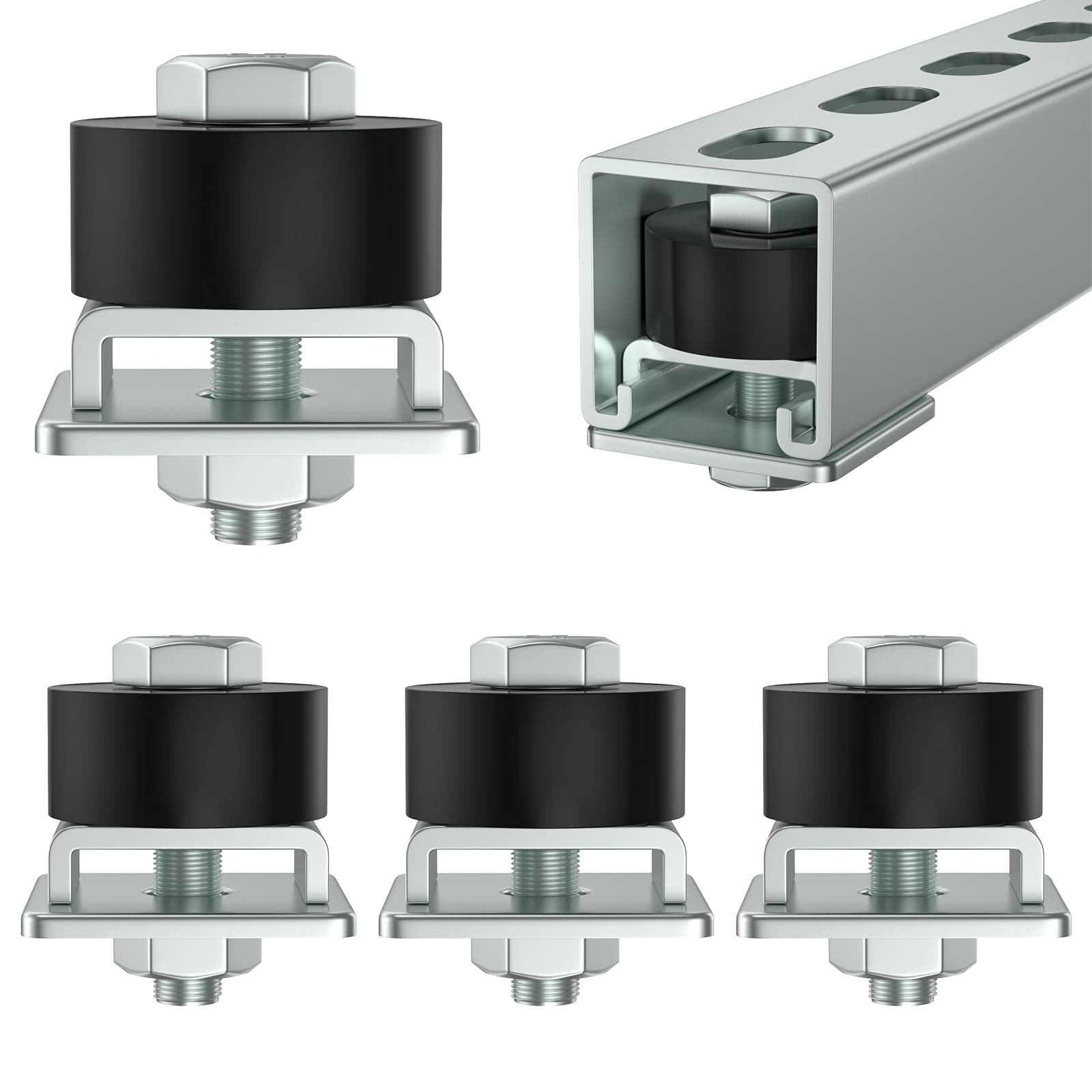 SKTREX Trolley Roller Wheels Limit Trolley Assembly Positioning for Unistrut Strut Channel with 1-5/8" Wide and All 1-5/8" or Taller Strut Channel Pack of 4