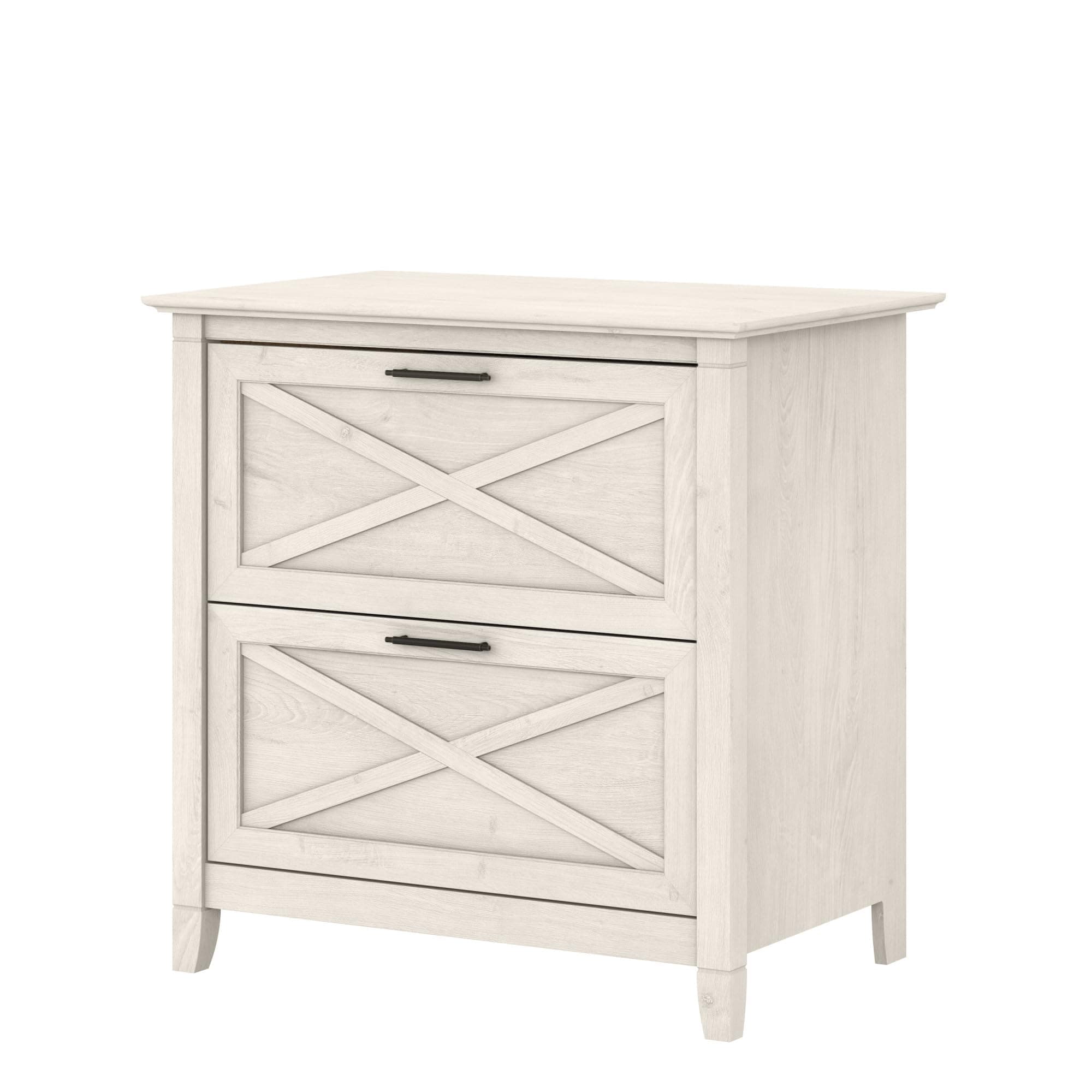 Bush Home Key West 2 Drawer Lateral File Cabinet in Linen White Oak, Document Storage for Home Office, Accent Chest with Drawers