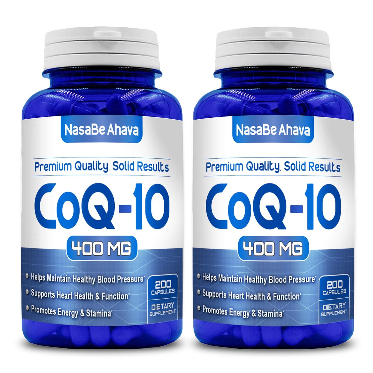 CoQ10 400mg Capsules | Vegan Friendly Coenzyme Q10 400mg per Serving from Easy Absorption Ubiquinone Supplement for Skin Heart and Energy Support | Made in the USA in cGMP Facilities (200 Servings)