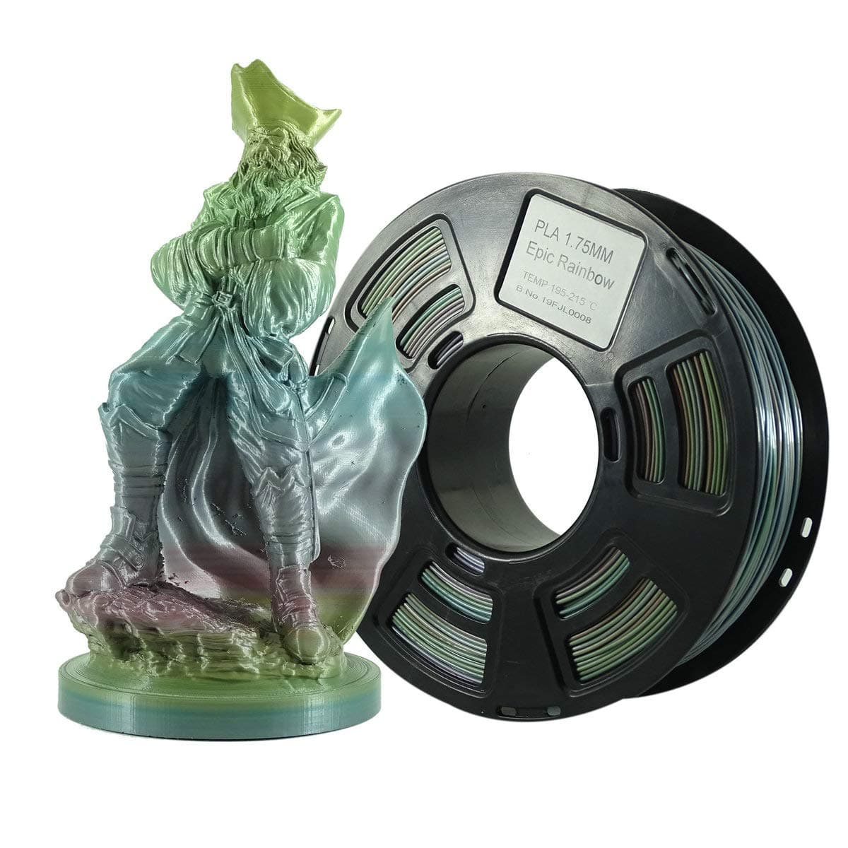 Stronghero3D Printing Filament PLA epic rainbow filament 1.75mm 1kg accuracy +/-0.05mm