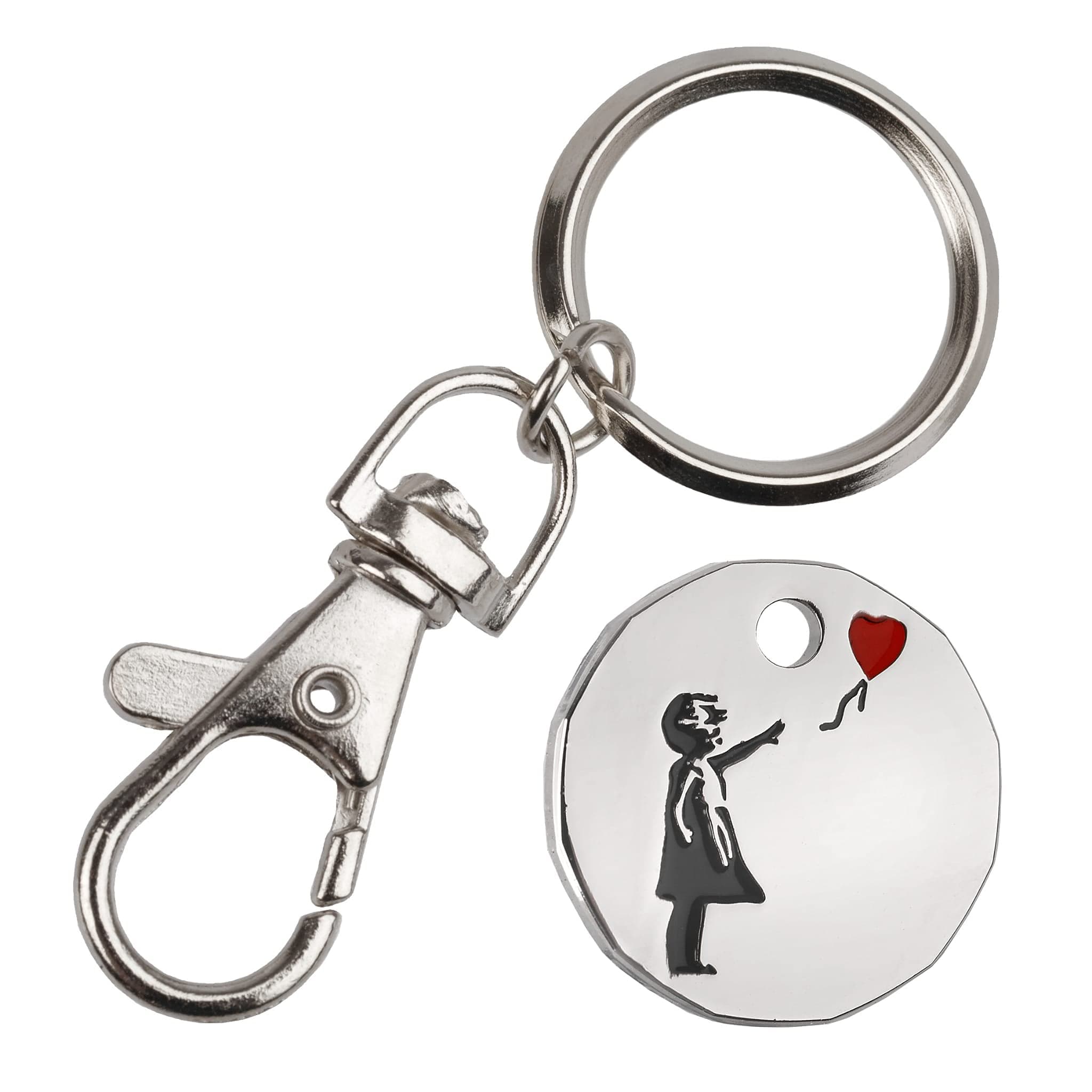 Harts 1 unit New Shape ยฃ1 coin Trolley Tokens Keyrings Supermarket Locker (Girl)