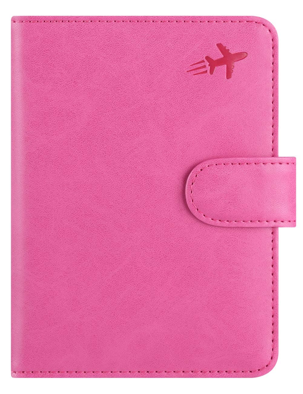 Passport Holder Cover Wallet RFID Blocking Leather Card Case Travel Accessories for Women Men (#Pink)