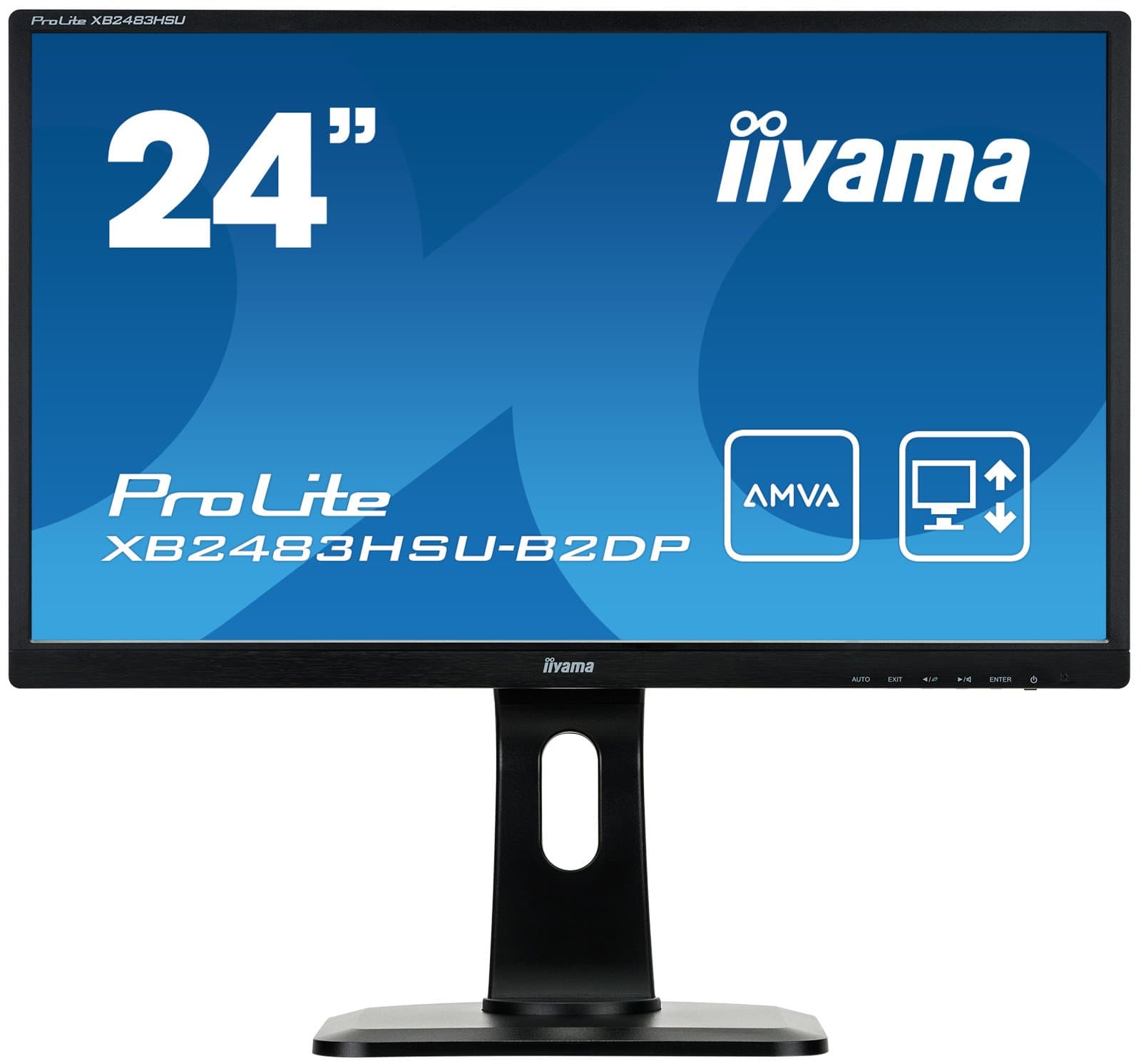 iiyama XB2483HSU-B2DP 24" ProLite Height Adjustable AMVA HD LCD Monitor - Black