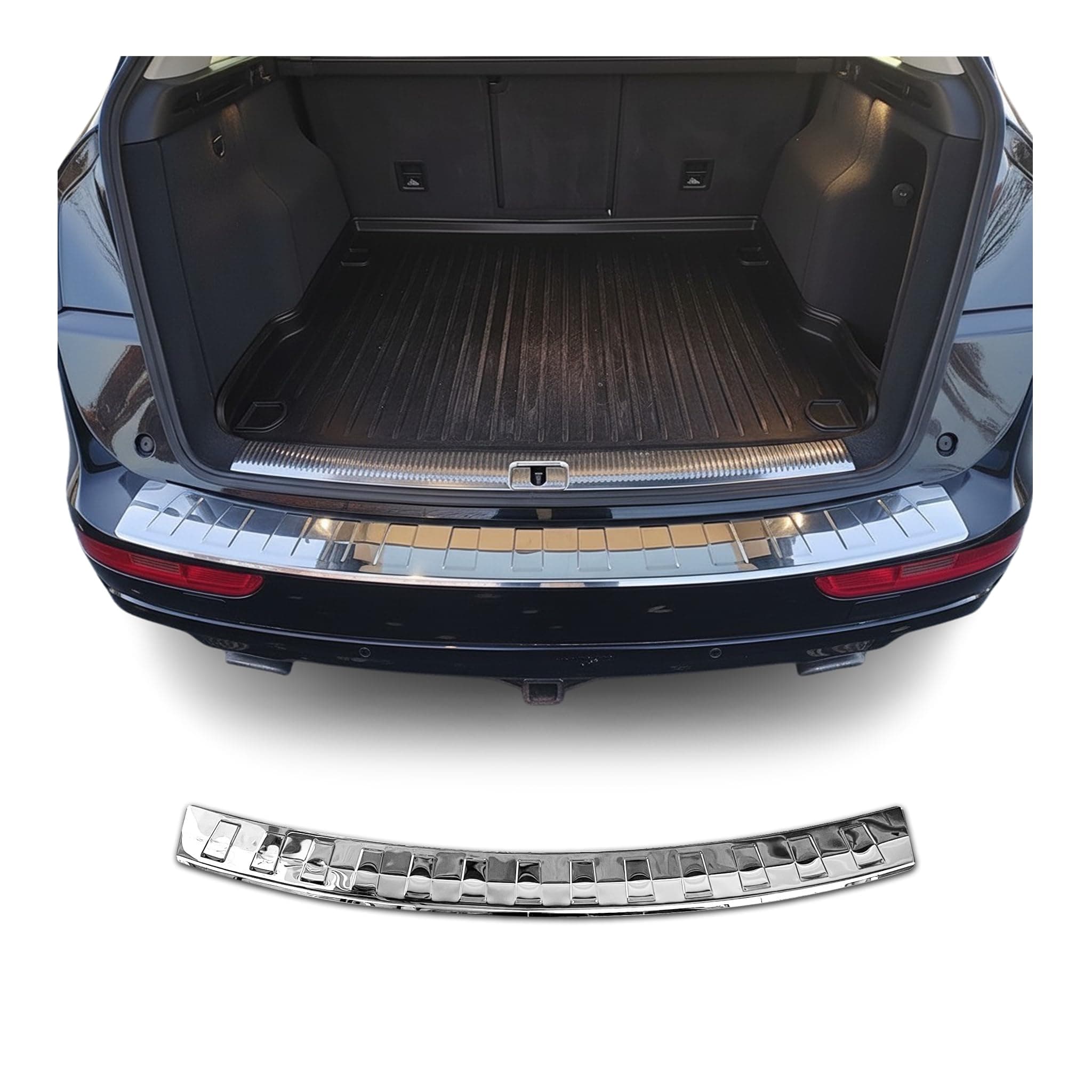 OMAC Rear Bumper Sill Cover Protector Guard for Audi Q5 SQ5 2009-2017 Stainless Steel