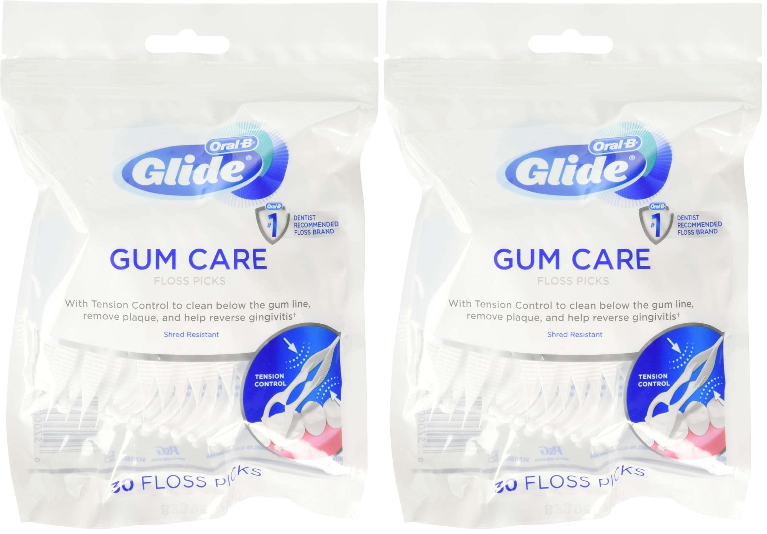 Glide Pro-Health Advanced Floss Picks 30 Ea,30 Count (Pack of 4)