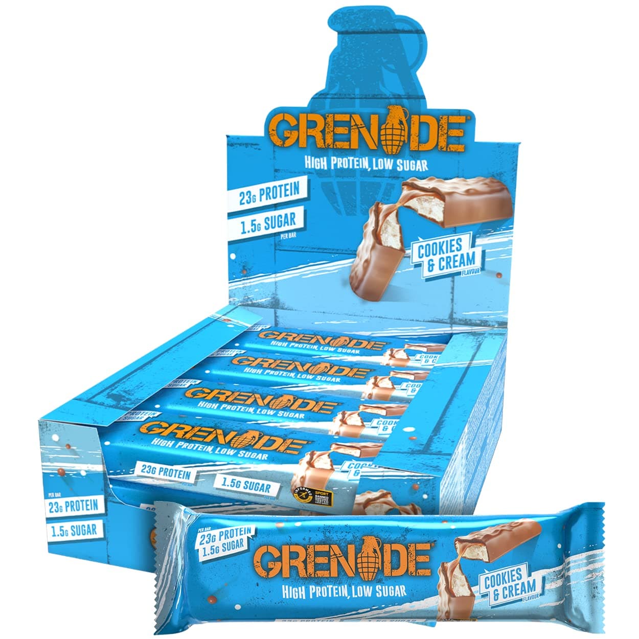 Grenade Nutrition Carb Killa Bar Cookies & Cream 12x60g