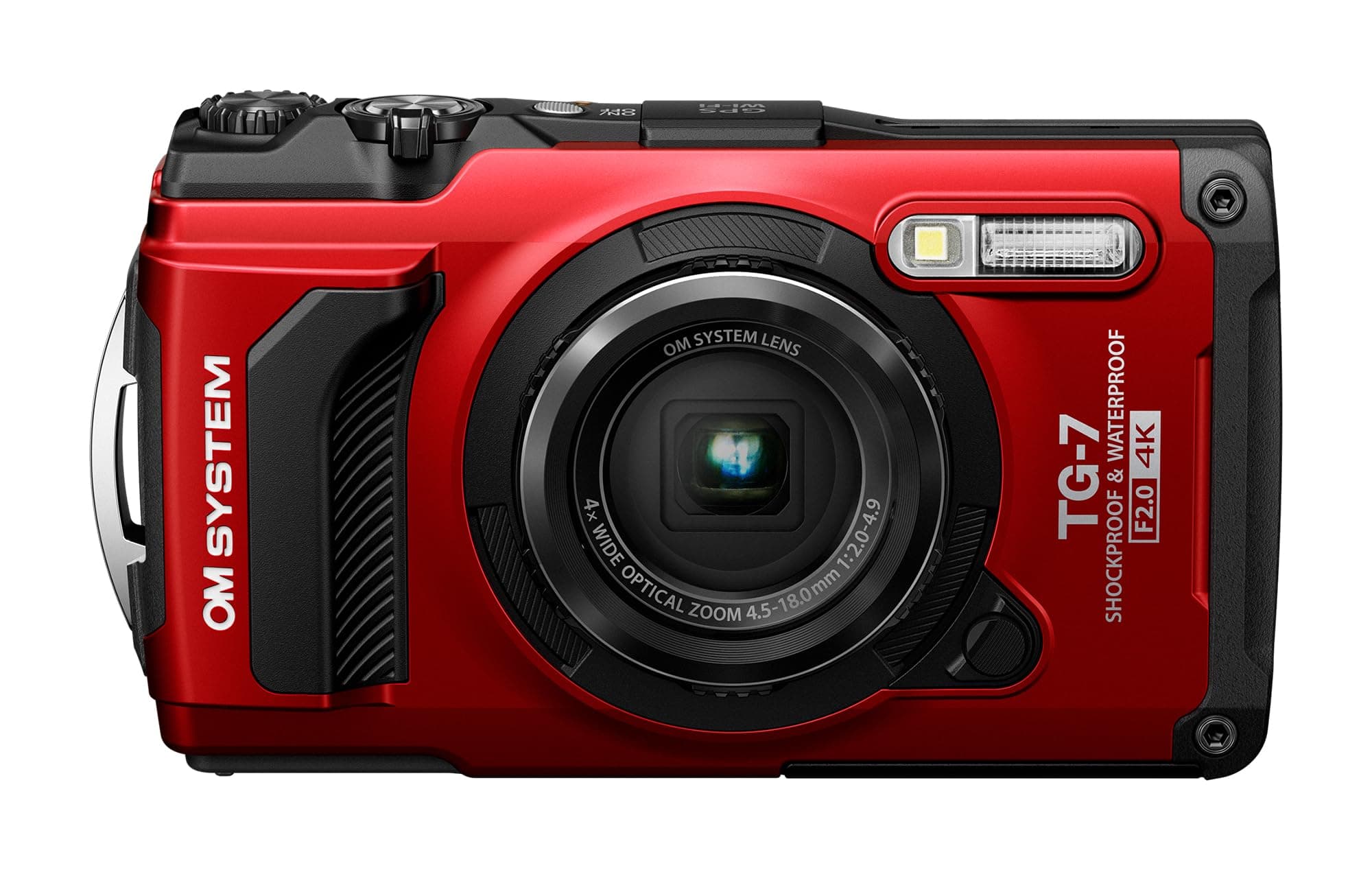 Tough TG-7 Red Digital Camera, Waterproof, Shockproof, Underwater and Macro Shooting Modes, 4K Video, 4X Wide Angle Zoom (Successor to Olympus TG-6)