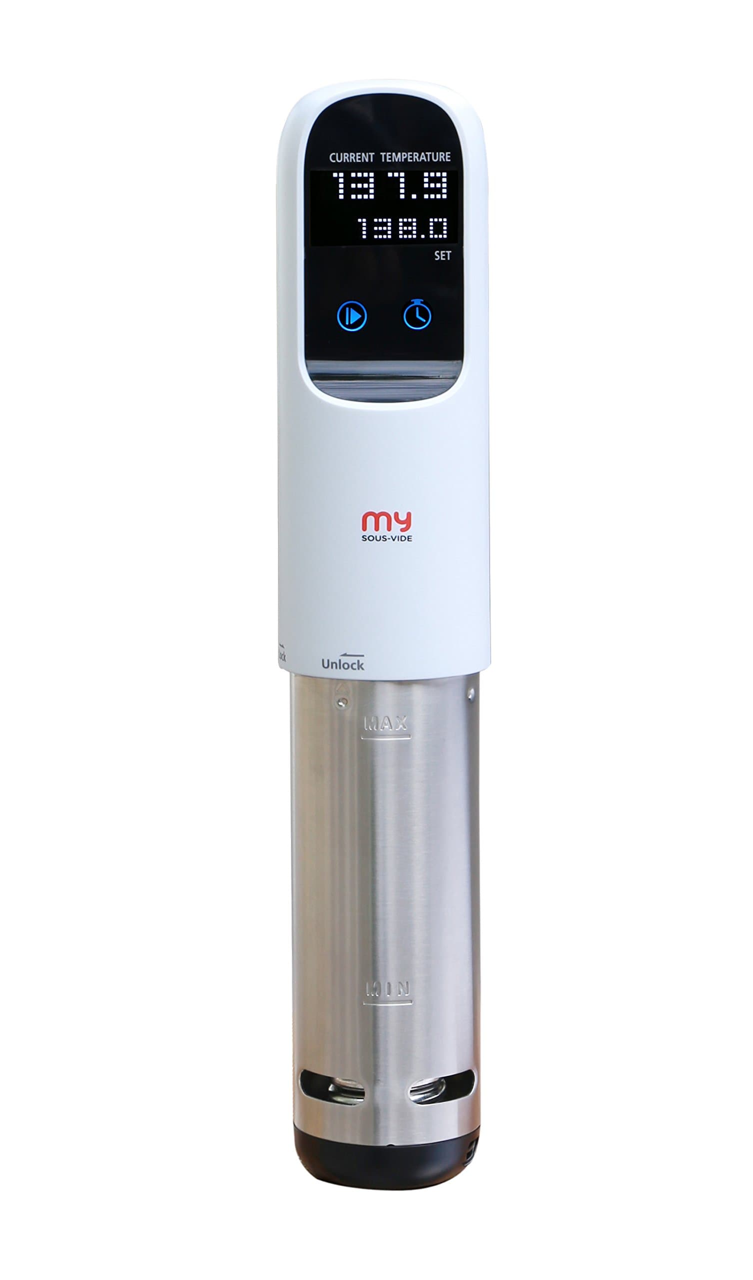 My Sous Vide My-101 800W Precise Temperature Control Immersion Cooker, Stainless Steel, White