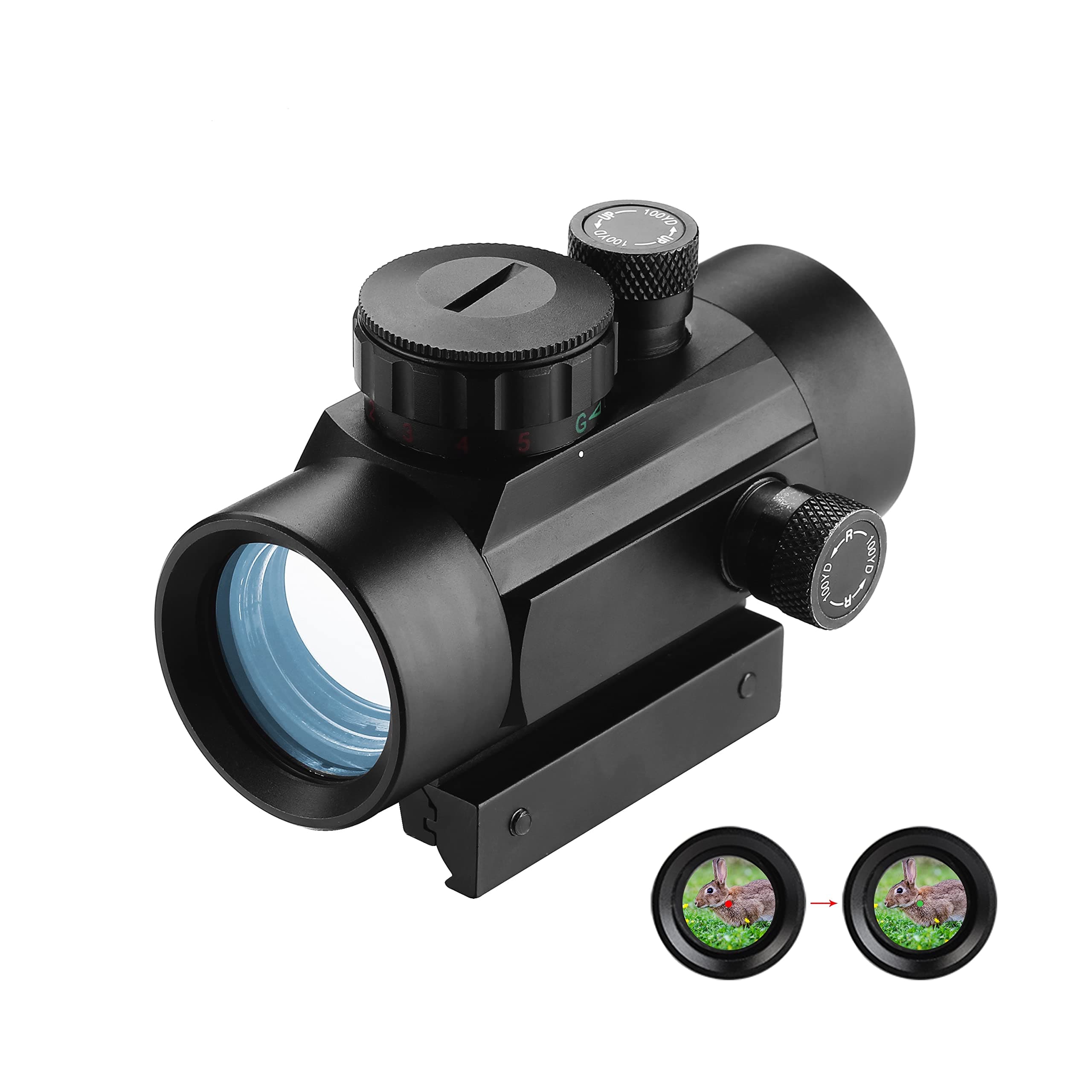 ESSLNB 2MOA Red Dot Sight, Reflex Sight, Red Dot Scope with Shake Awake and 12 Brightness Adjustment for 20mm/22mm Weaver/Picatinny Rail Mount