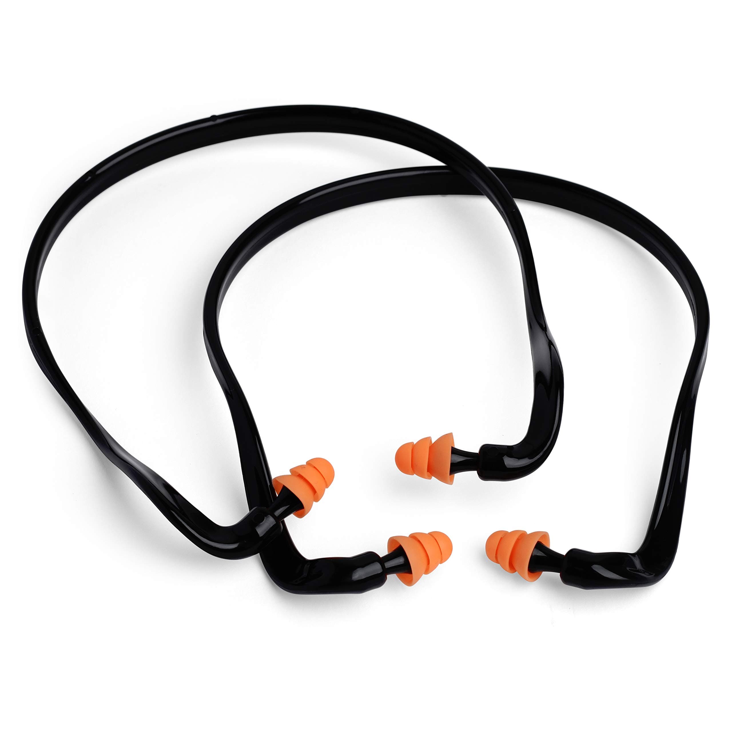 Quality Plugs by Rips 2 Pair Banded Silicone Ear Protection for Shooting, Hunting, Work and Construction - Reusable Hearing Protection, Noise Reduction for Shooting Range