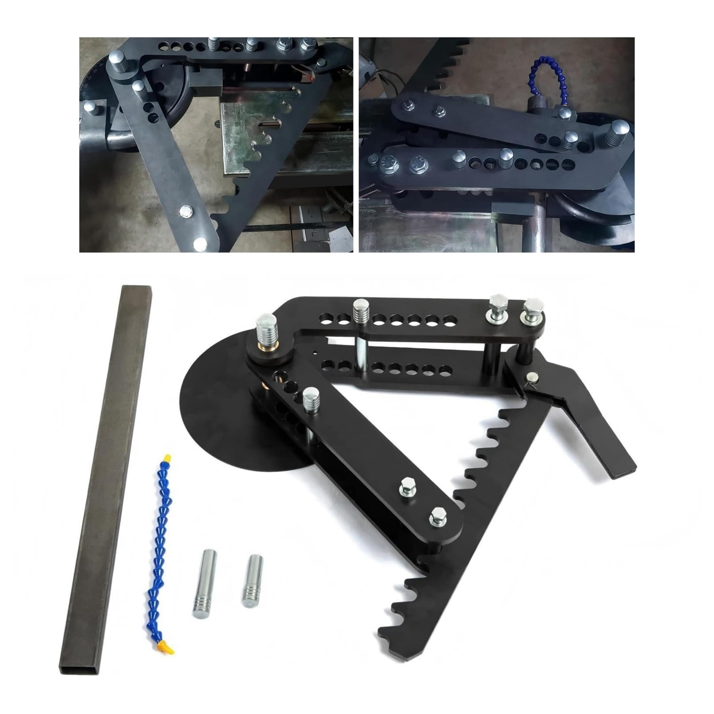 ECOTRIC Tube and Pipe Bender Black Oxide Coating Steel Manual Hand Bender Tubing Tube Bender Pipe Bender Replace for WFB2