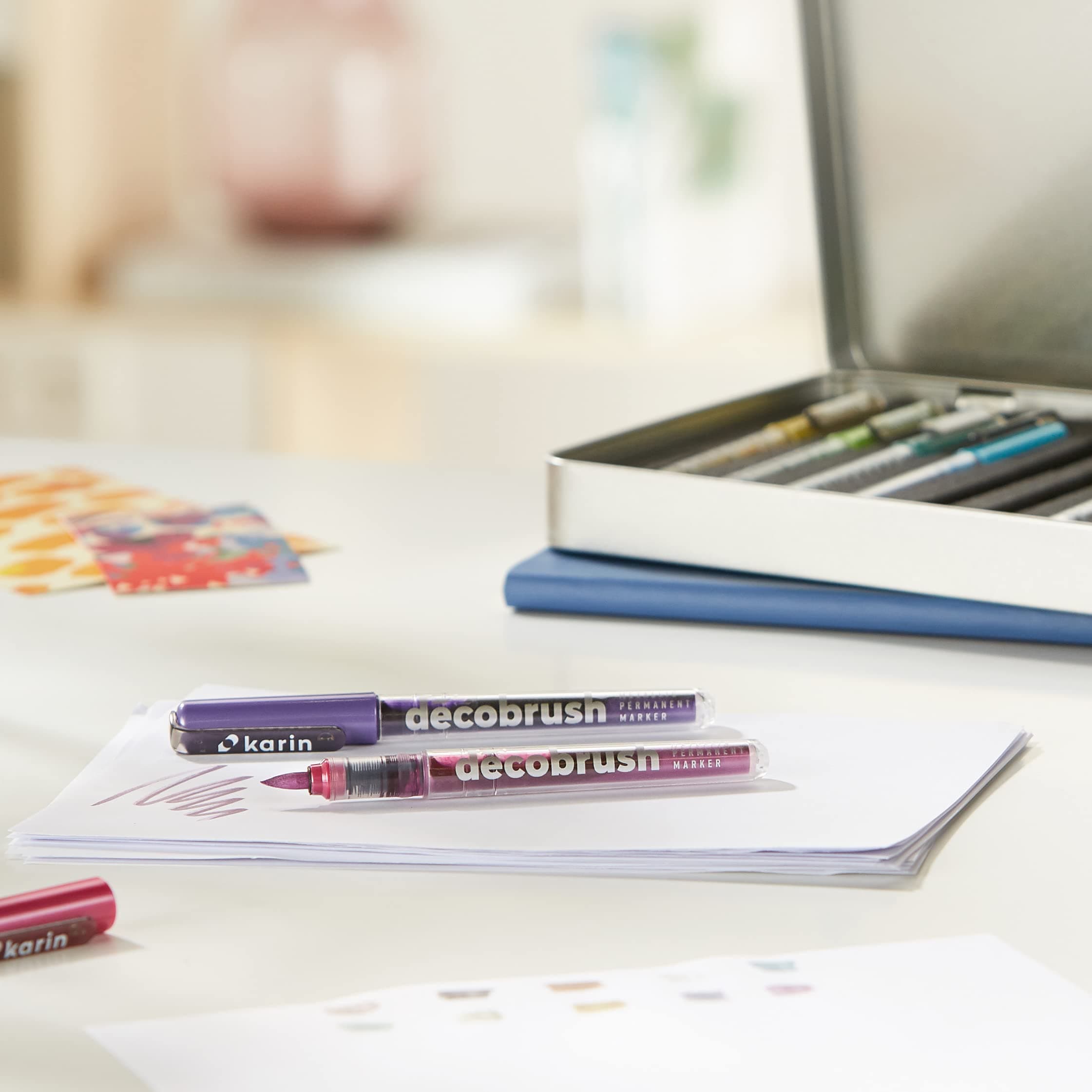 Karin Deco Brush Markers Metallic 10 colours set, assorted