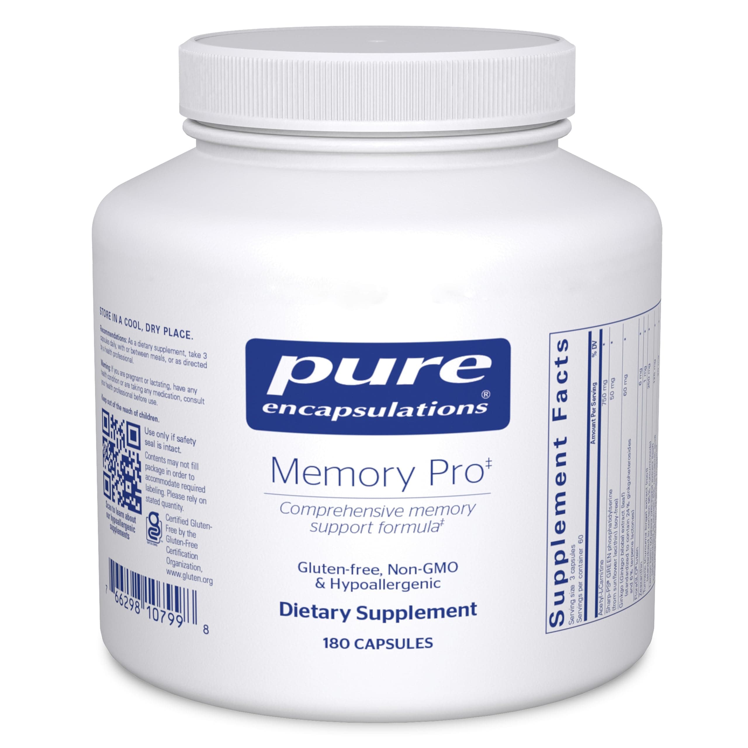 Memory Pro | Comprehensive Memory Support Formula | 180 Capsules