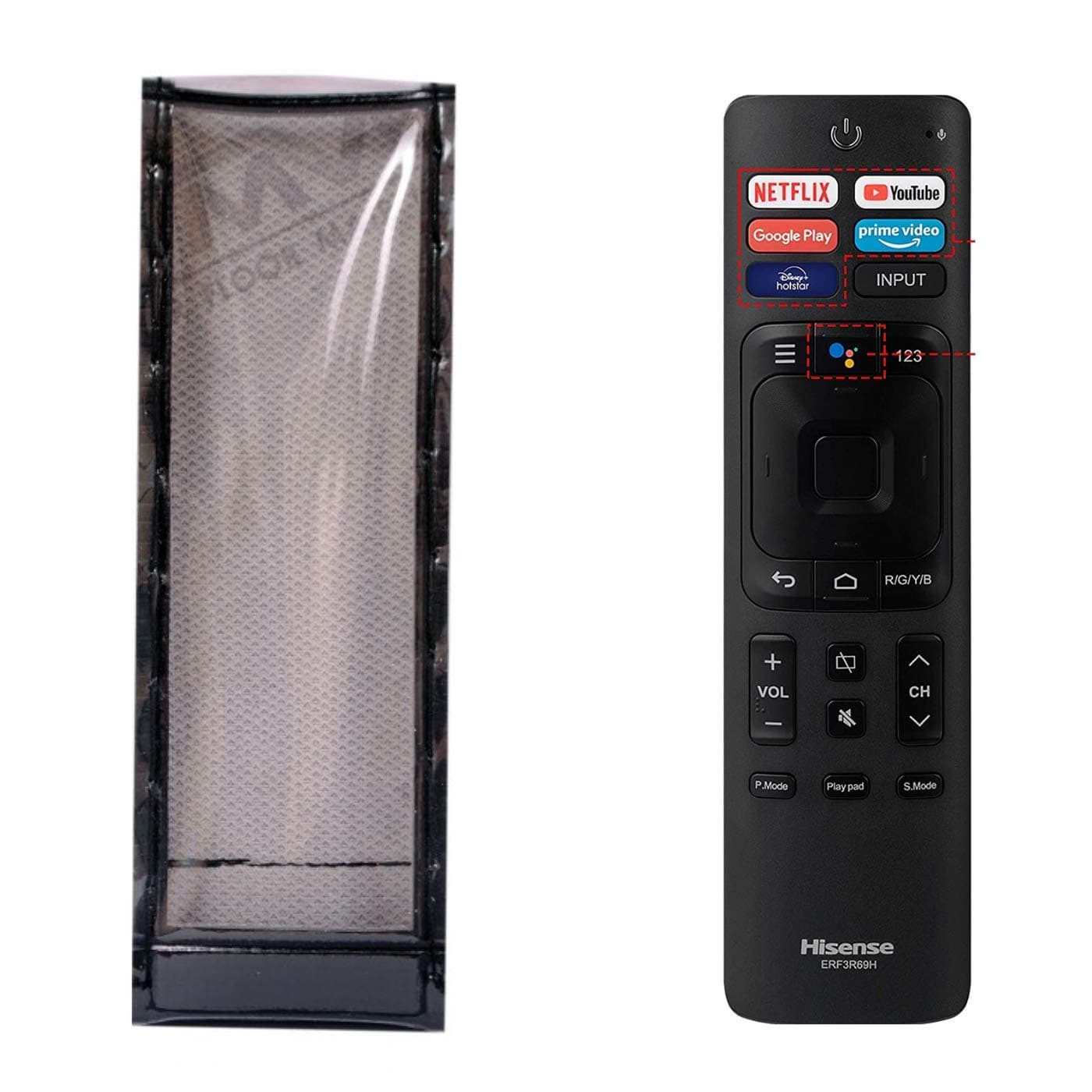 Protective Cover for HISENSE Smart Android LED TV Remote Control,PU Leather Cover Holder (Before Placing Order,Please Check The Product Dimensions)