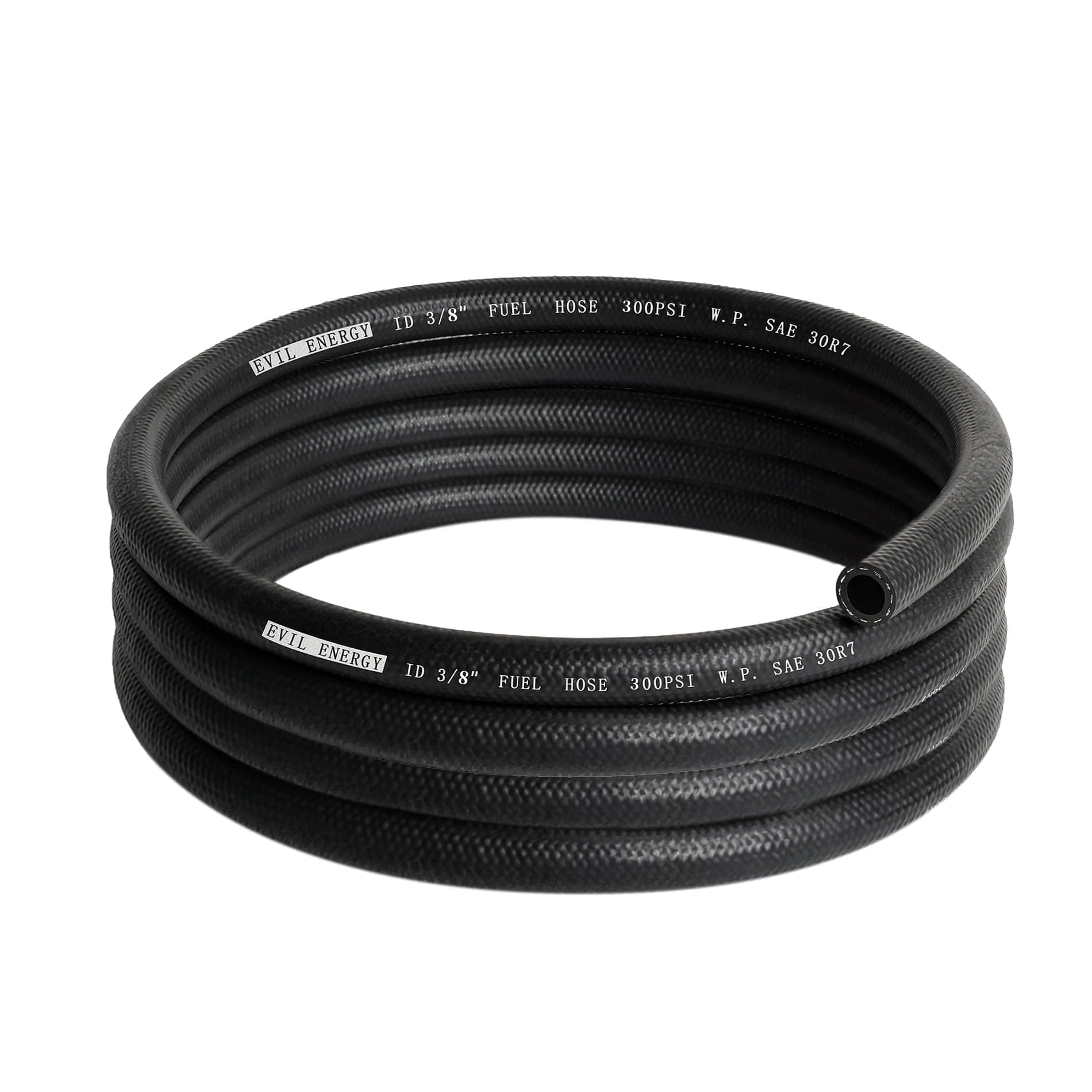 EVIL ENERGY 3/8 Fuel Hose Line Push Lock NBR Rubber SAE 30R7 10FT 300PSI