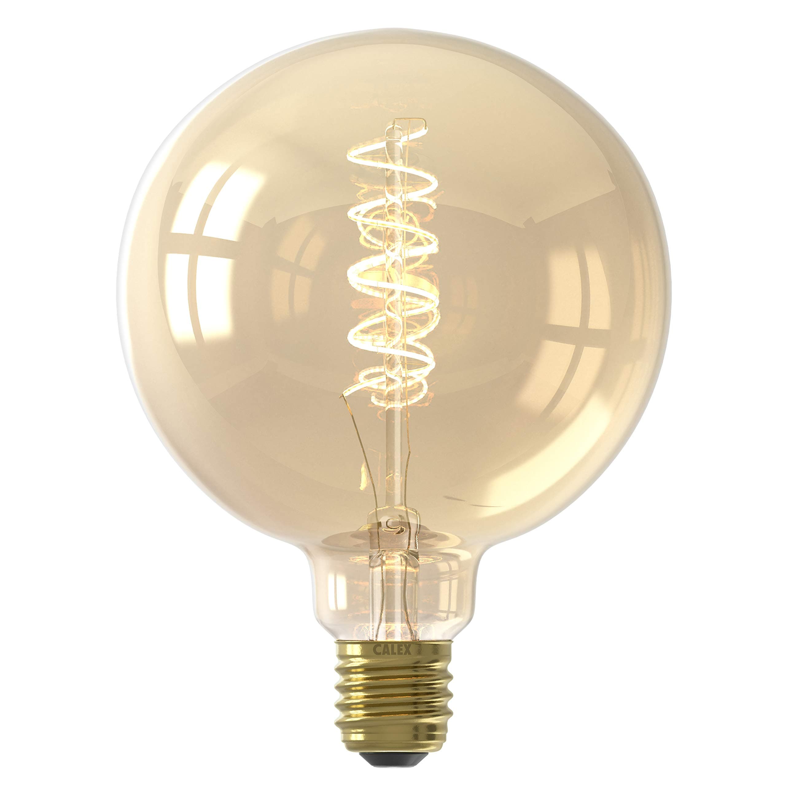 CALEXE27 LED G95 Gold Spiral Filament 4W 200LM 2100K Dimmable