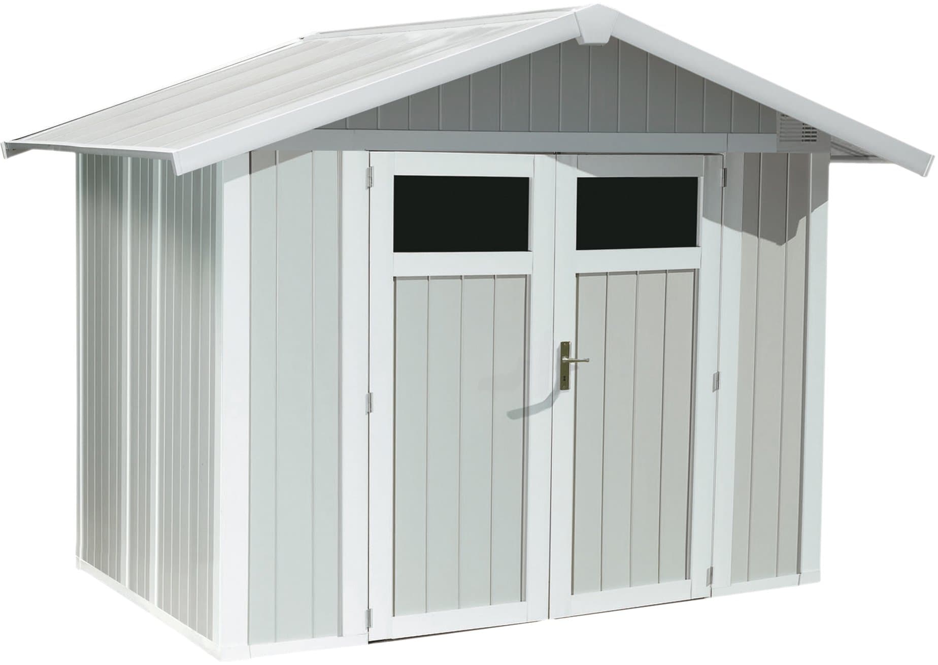 Grosfillex Utility V 4.9 White/Grey/Blue Tool Shed