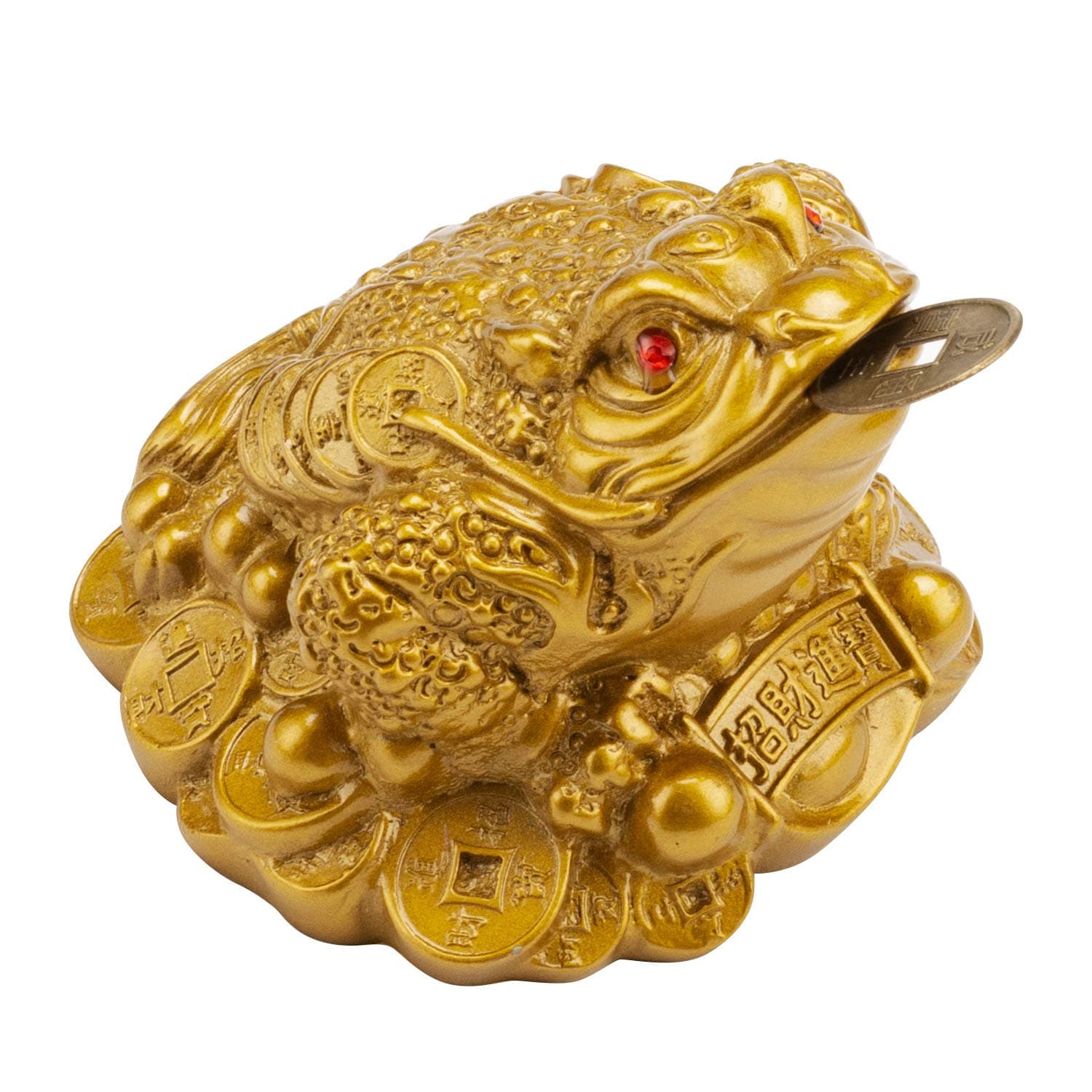 LVE Wschic Lucky Money Frog,Feng Shui Toad Coin Chinese Charm for Prosperity Home Decoration Gift