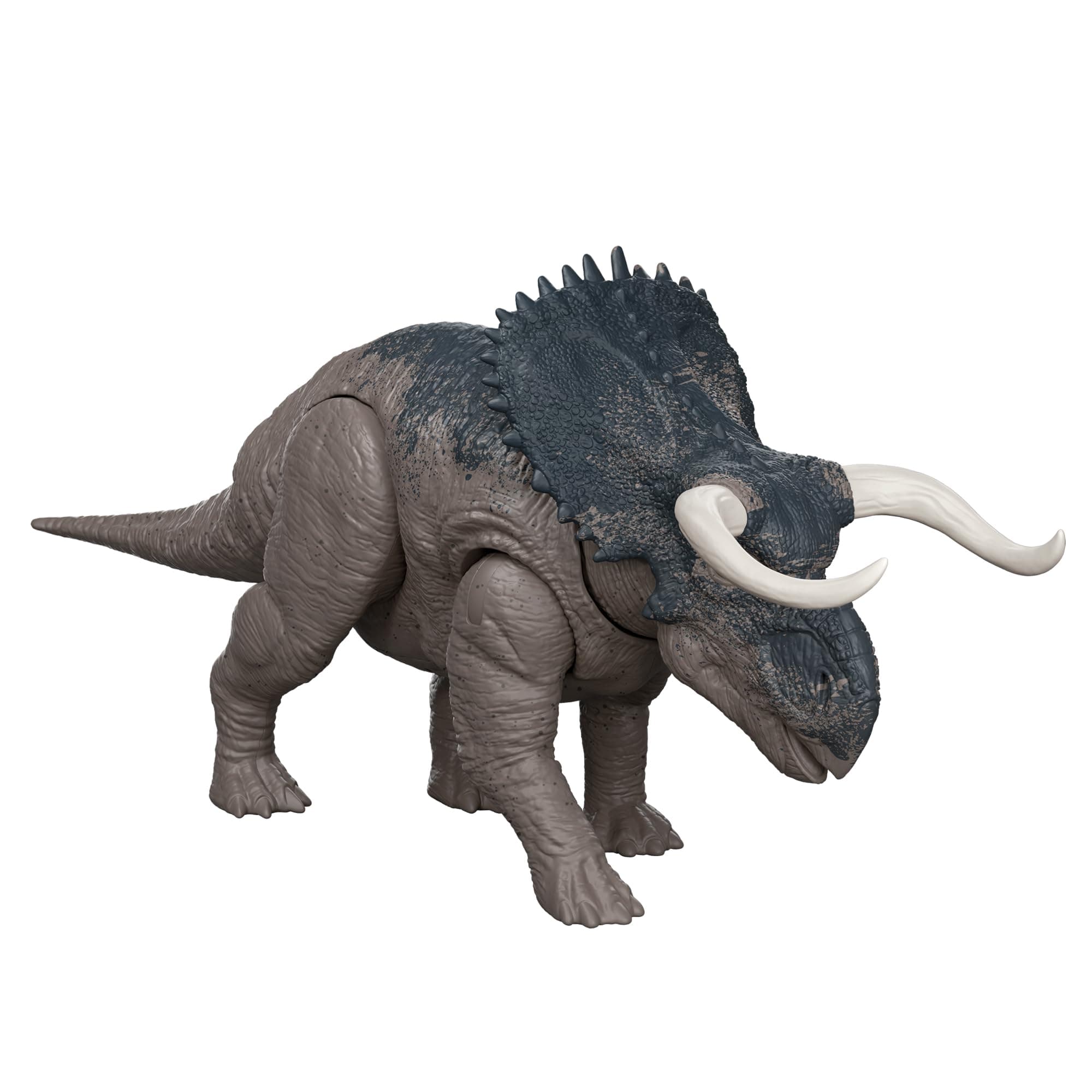 Mattel Jurassic World (Jurassic World) Action Figure Roaring! Nasutoceratops Kids Figure Dinosaur Toy Moves Large Total Length: Approx. 12.2 inches (31 cm) Ages 4 and Up Gray JGC81