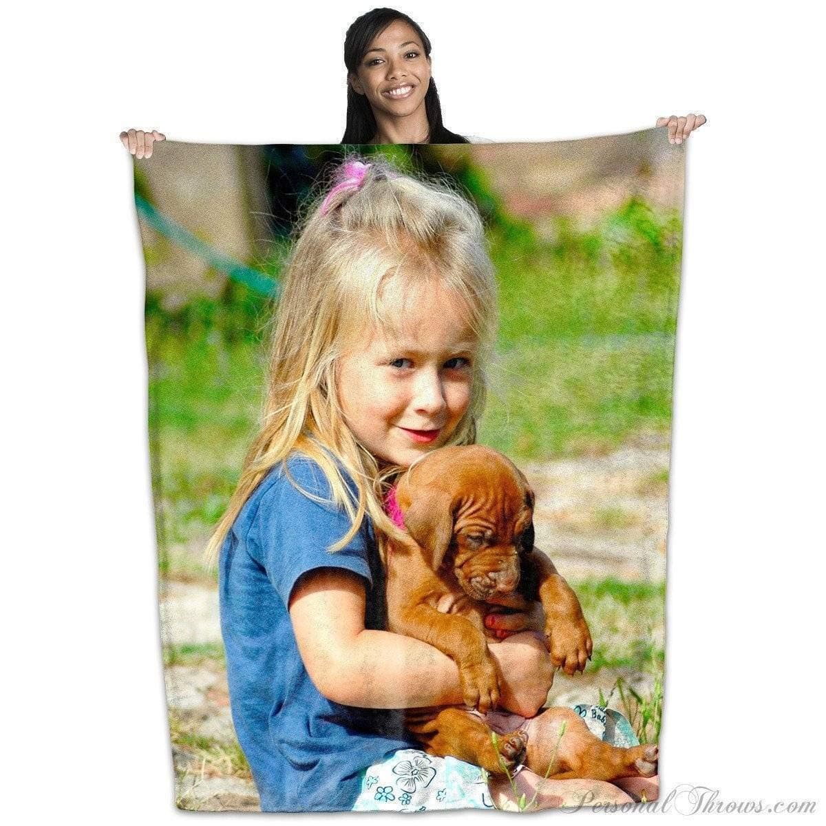 YuanKanJu Large Customized Blanket Unique Gift - Coral Fleece Custom Photo Blanket - Put Your Photo on a Coral Plush Fleece Blanket - 50 Inch by 60inch